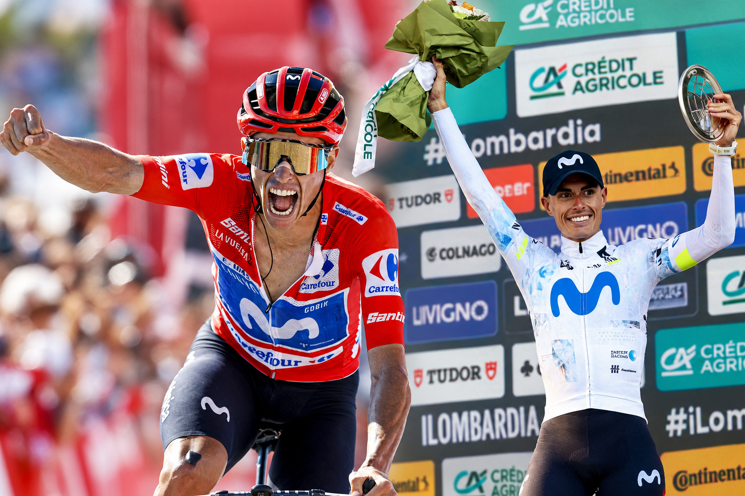 Enric Mas celebra sus conquistas esta temporada.