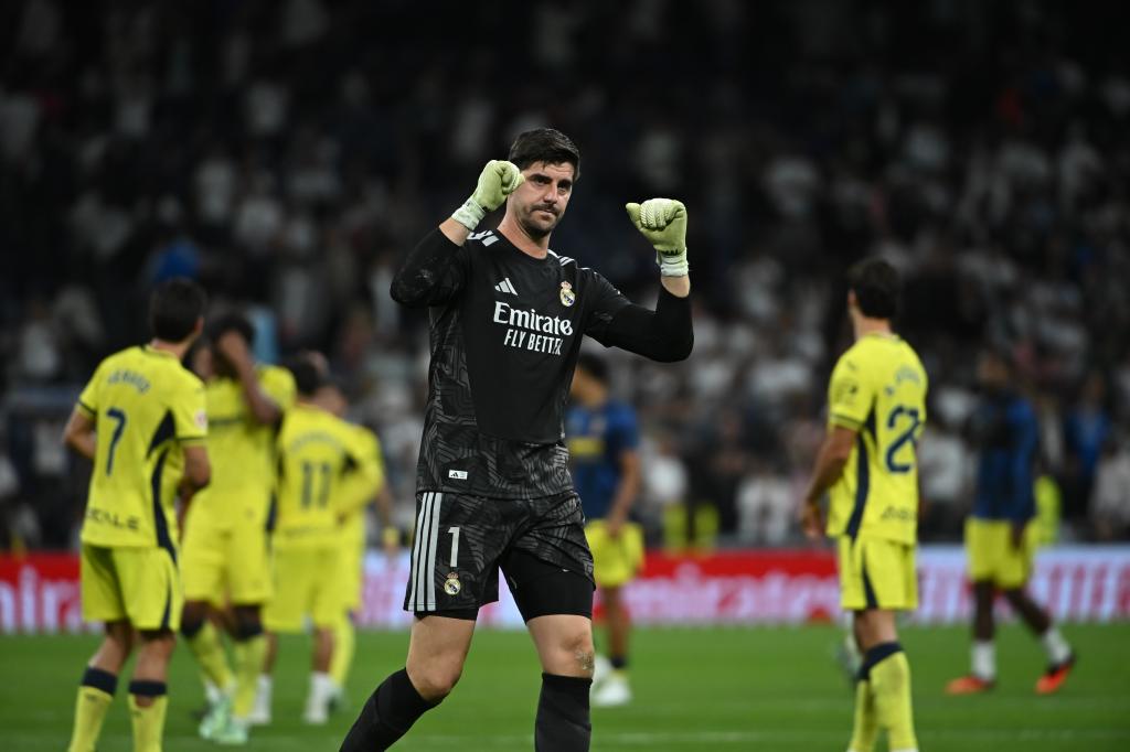 Thibaut Courtois, al término del partido en el Bernabéu.