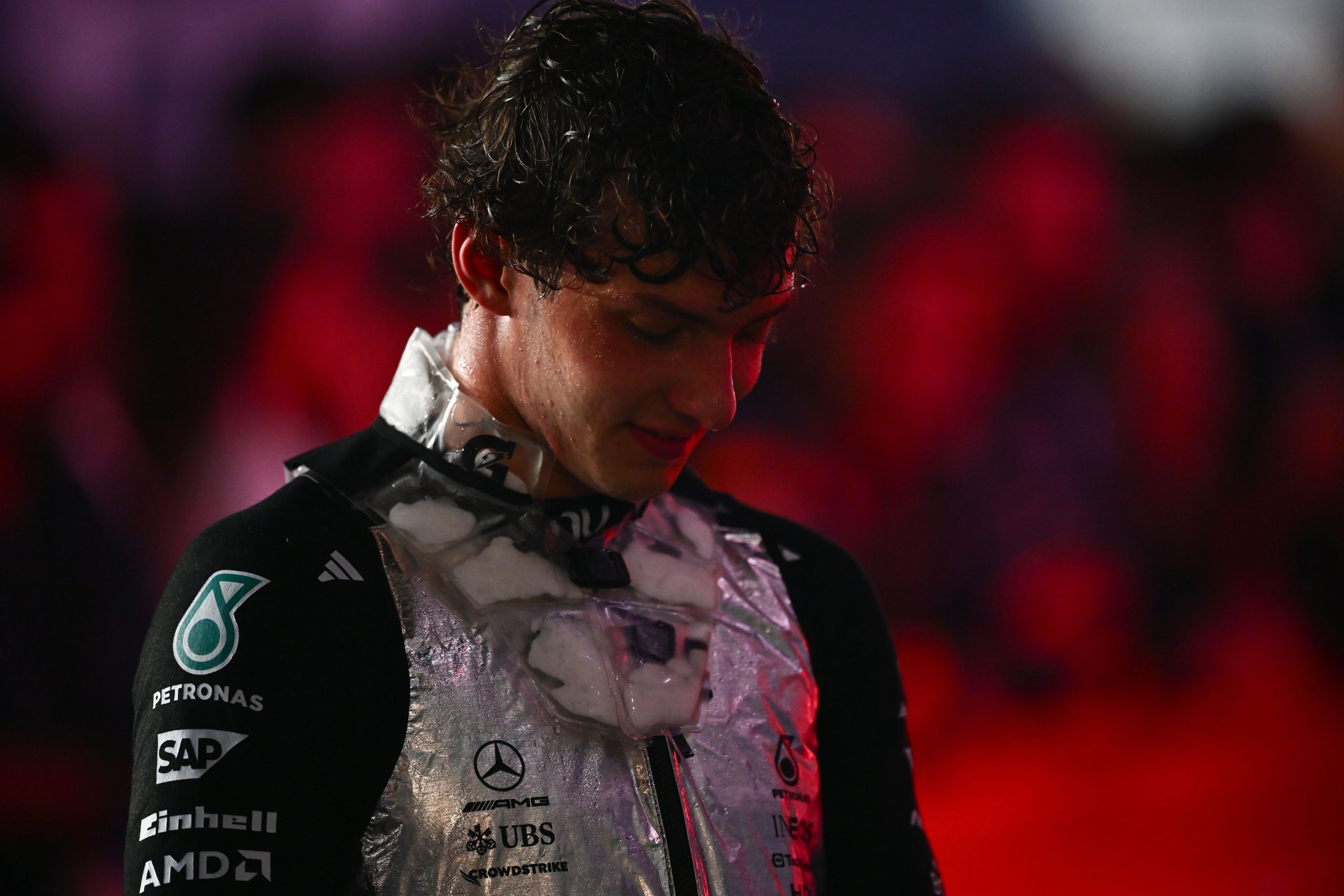 Antonelli, agotado tras ser tercero en Singapur. F1.com