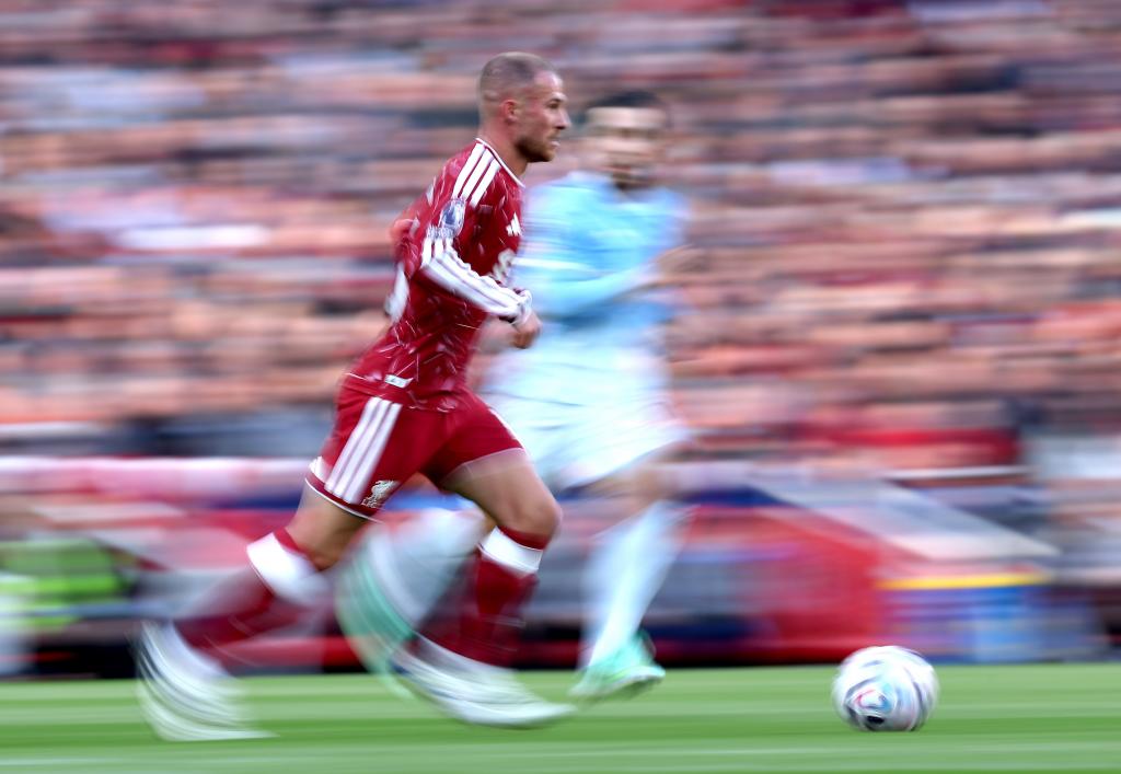 Una imagen del aprtido del Liverpool ante el City
