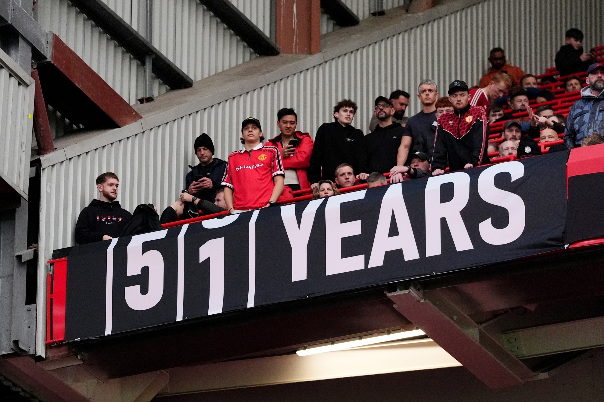 El contador que, según los aficionados del United, refleja los años del City sin ganar un título. GETTY IMAGES