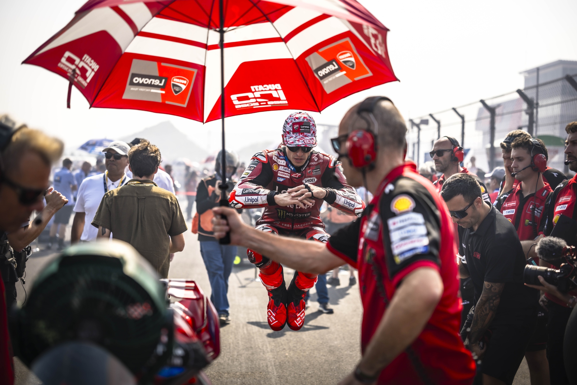 Marc Márquez, en la parrilla de Indonesia. DUCATI