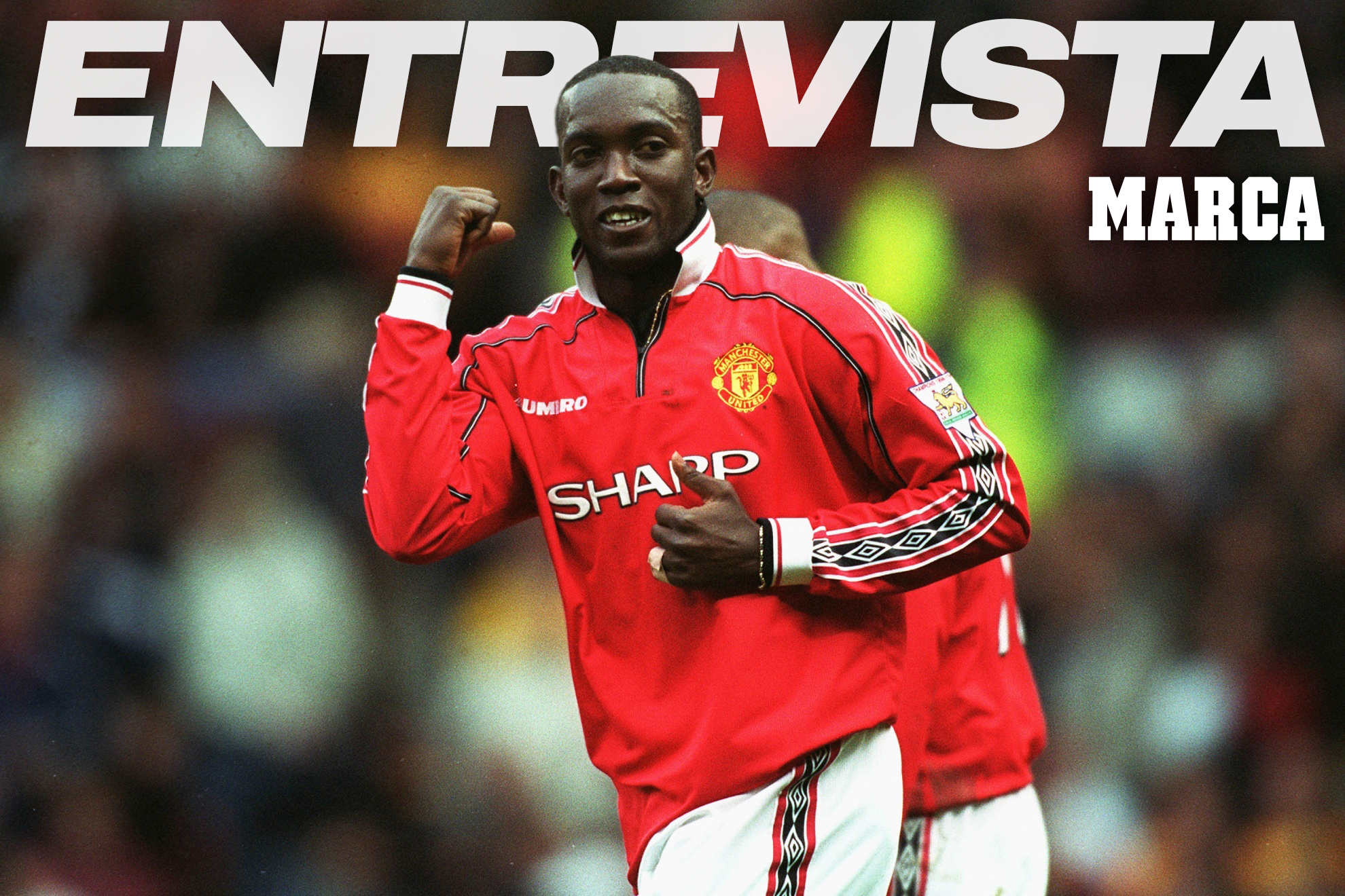 Yorke, celebrando uno de sus 64 goles en el United.