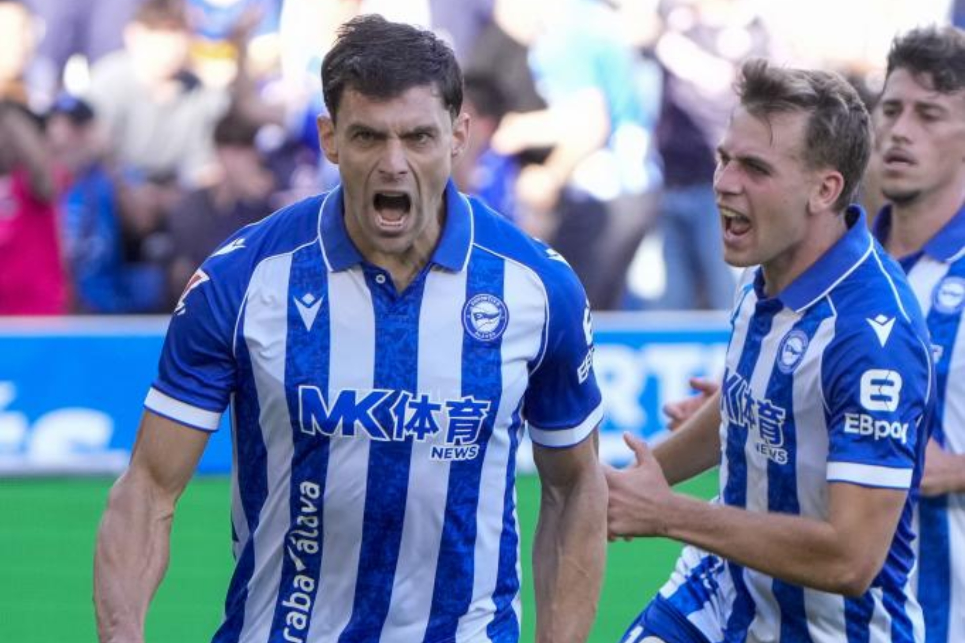 Boyé celebra uno de los goles que ha marcado. EFE