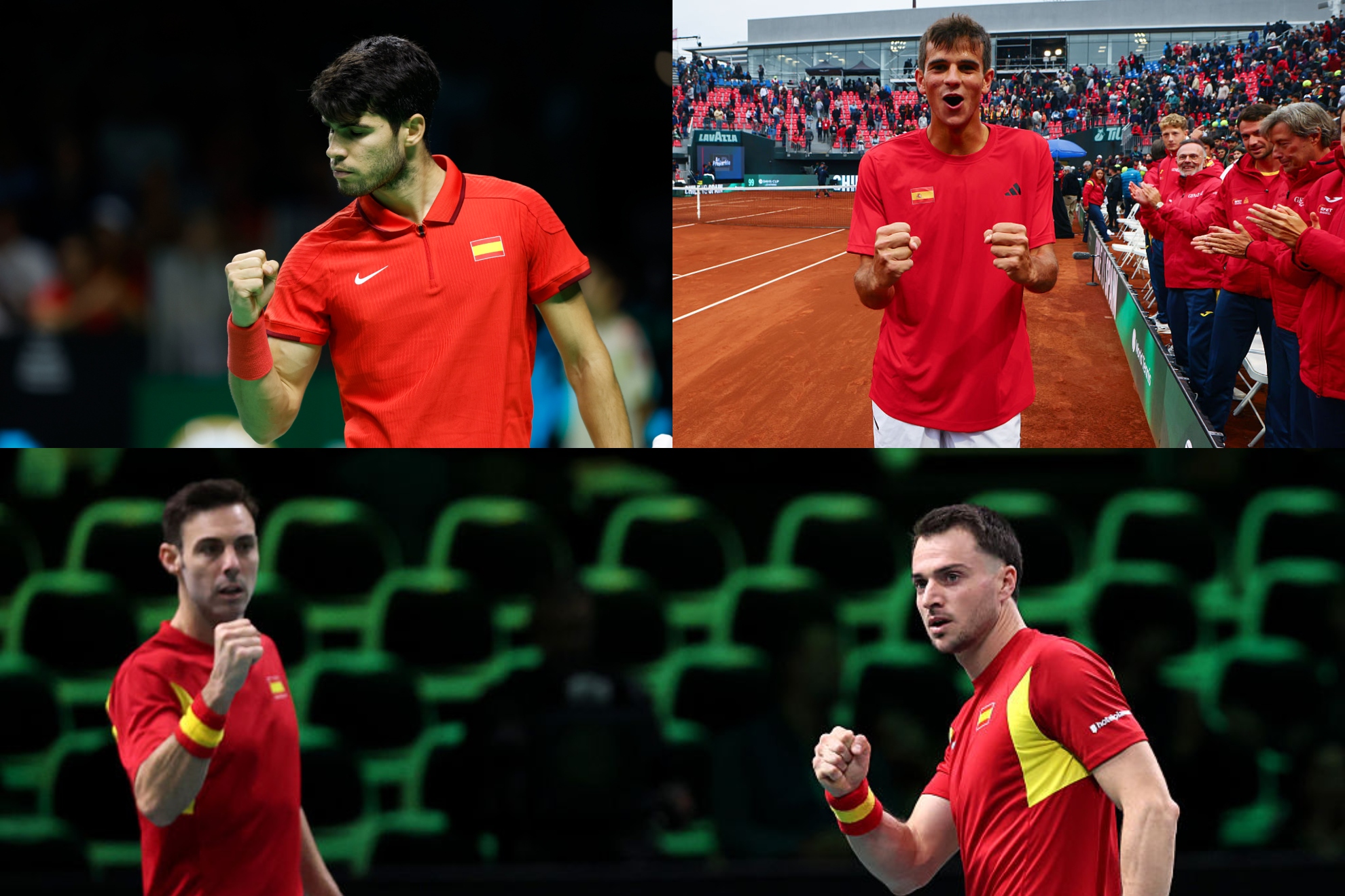 El cuarteto español de la Copa Davis que estará en Bolonia.