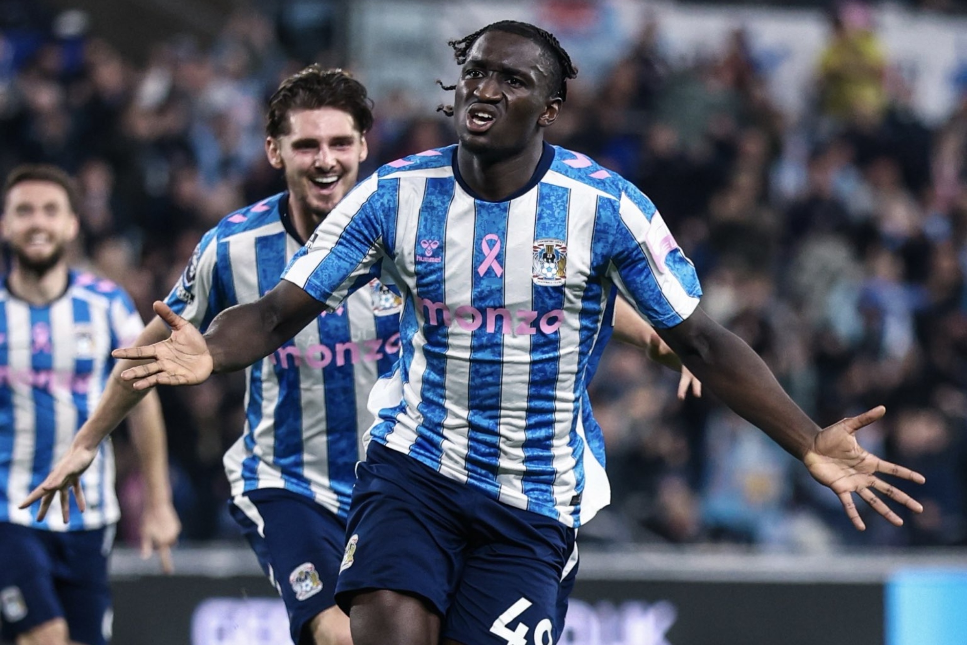 Cherif celebra su gol ante el Newcastle. COVENTRY CITY.