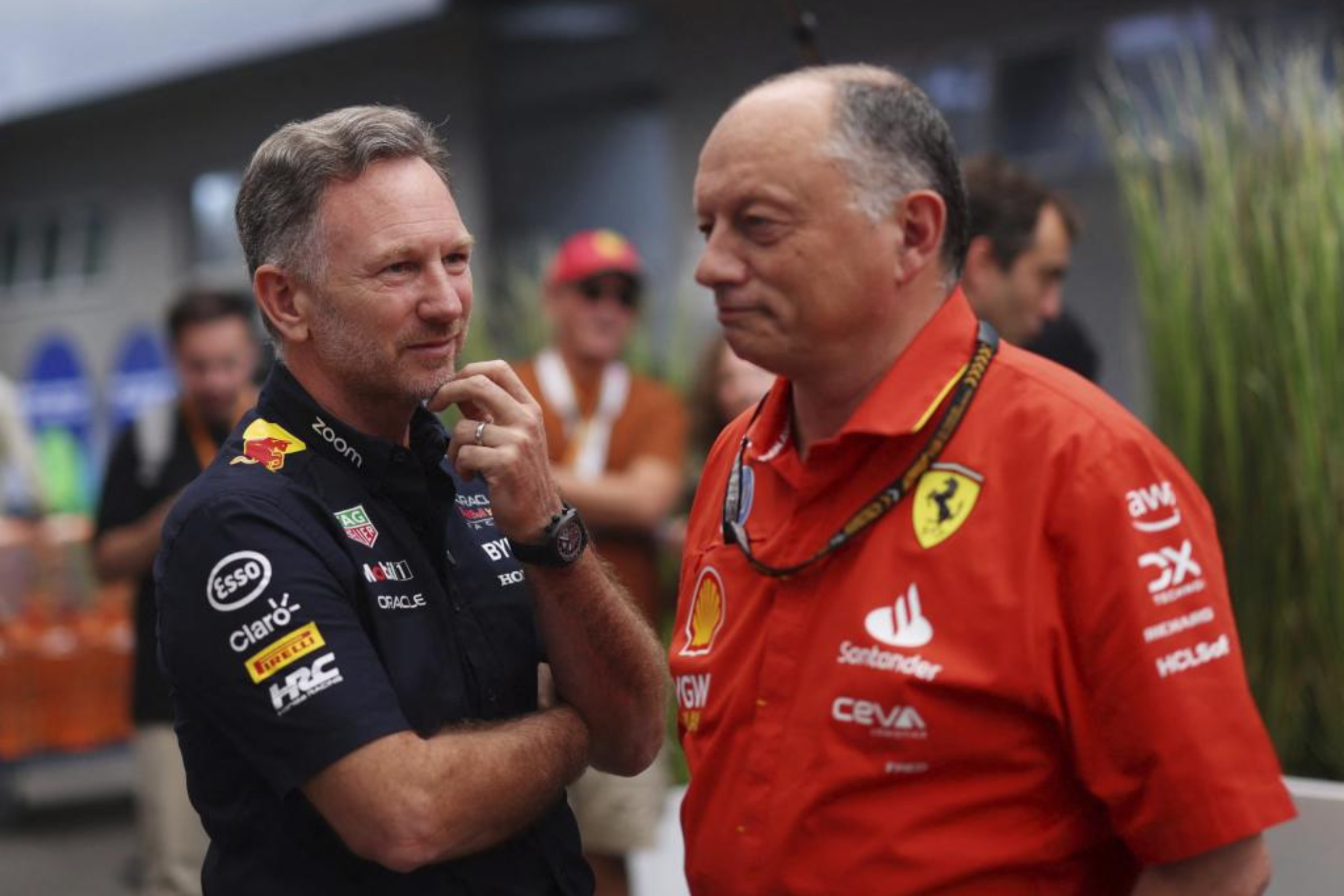 Christian Horner y Fred Vasseur.