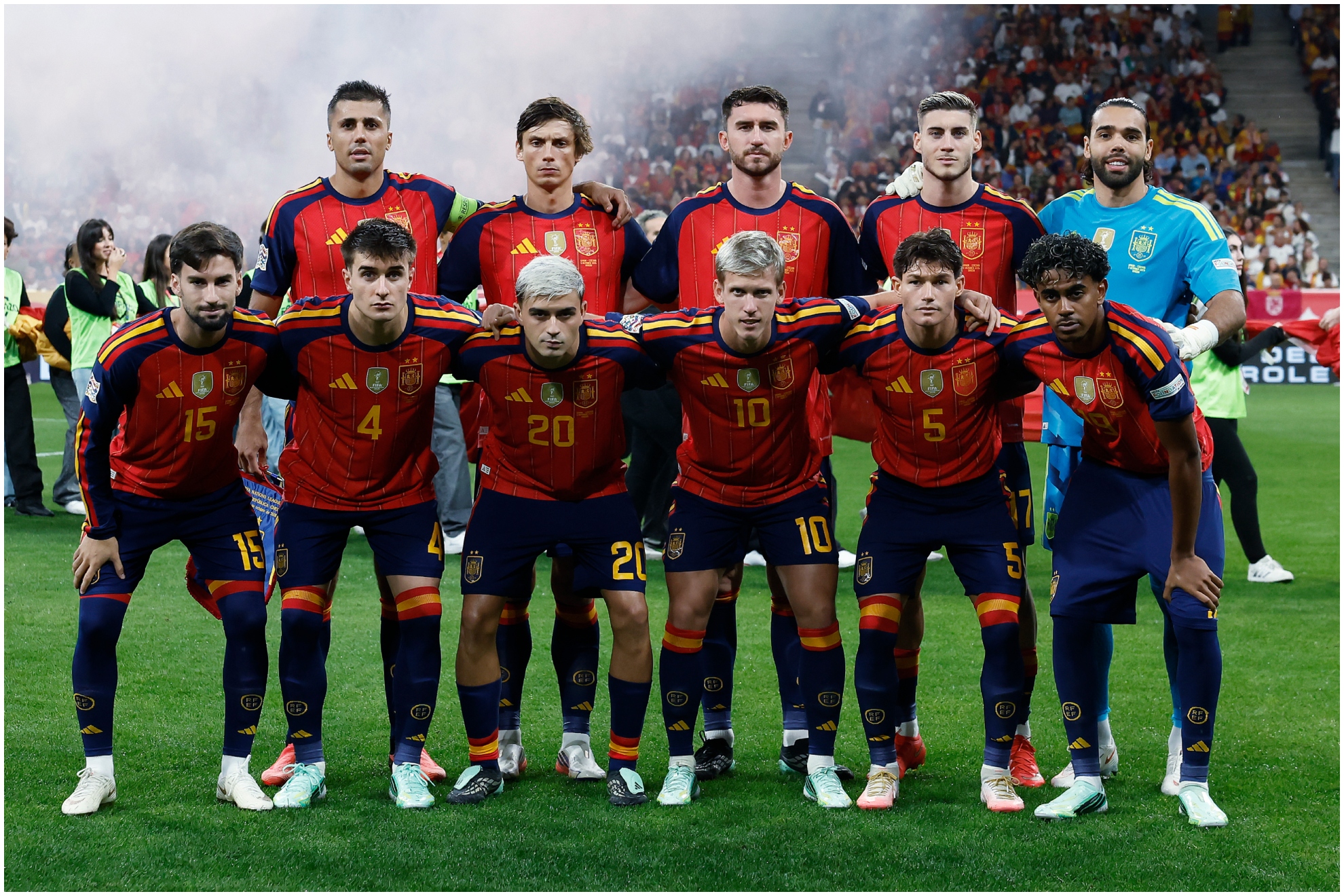 El último once del España.