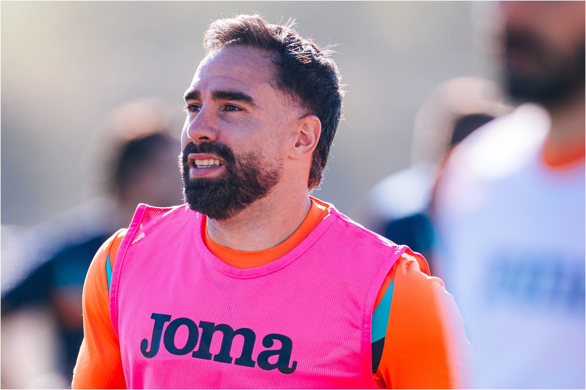 Carvajal, en su primera sesión con el Getafe.