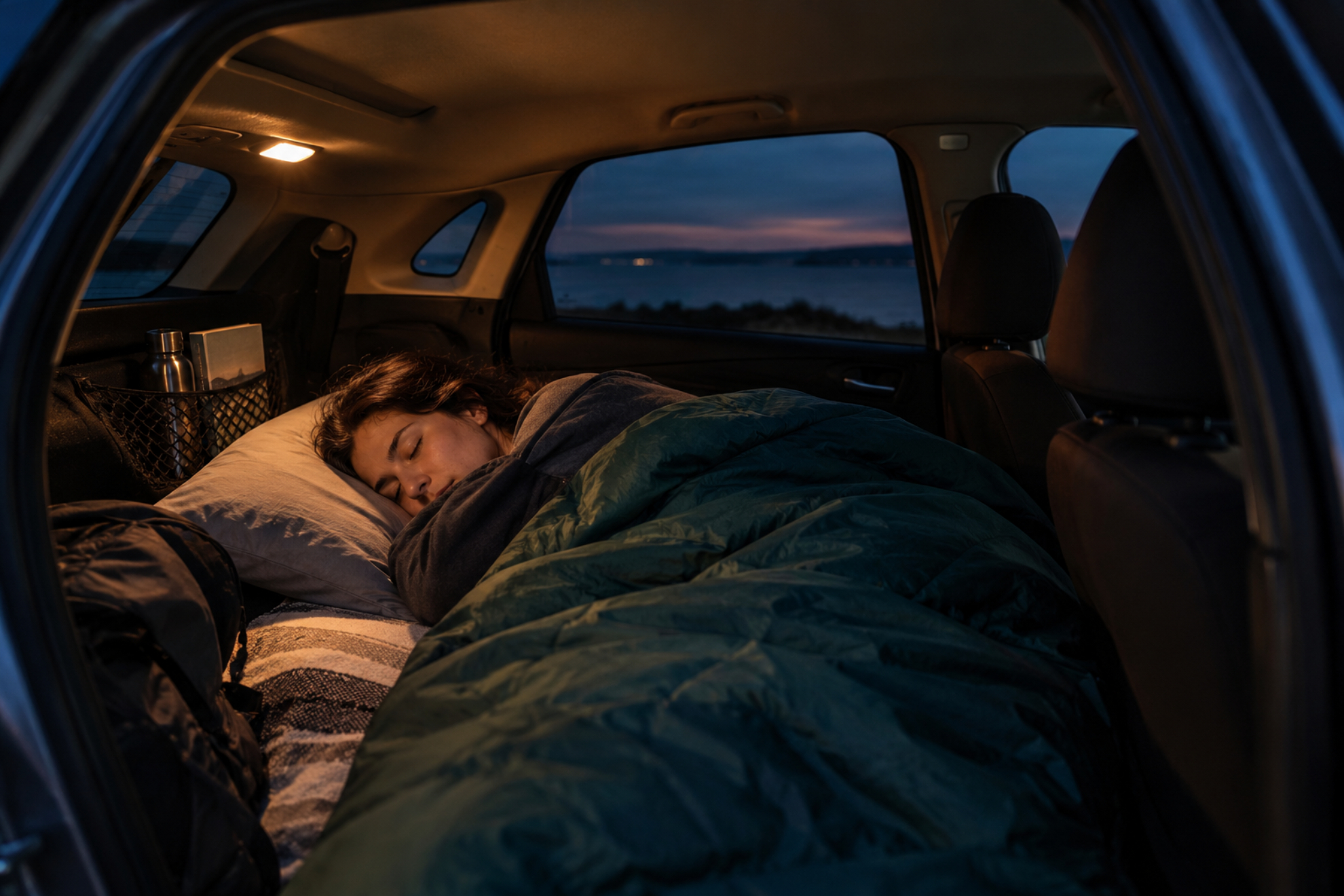 dormir dentro del coche Imagen creada con IA