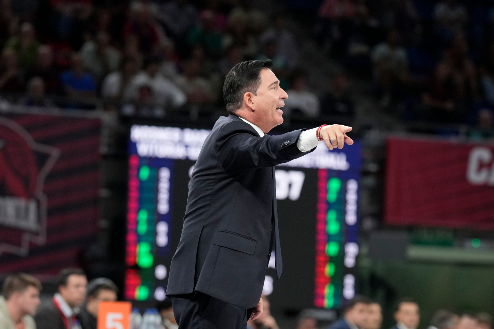 Xavi Pascual, durante el partido.