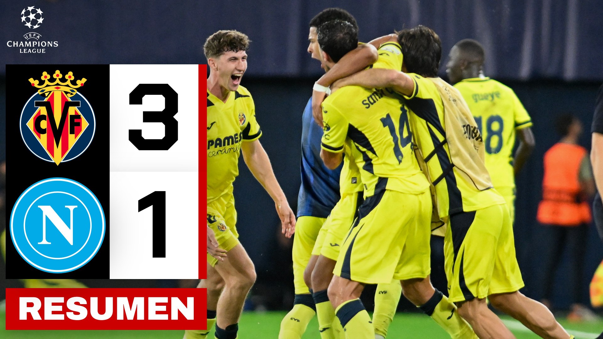 El Villarreal remonta el tanto inicial del Nápoles y vuelve a ganar en Champions 