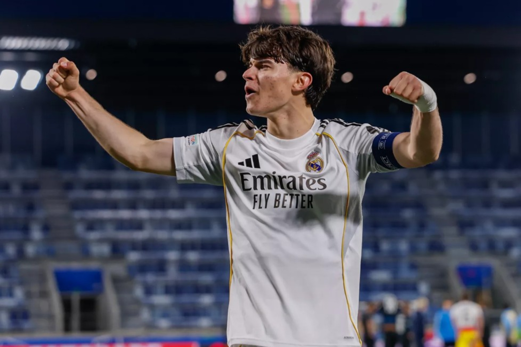 Carlos Díez, celebrando un gol. REALMADRID.COM