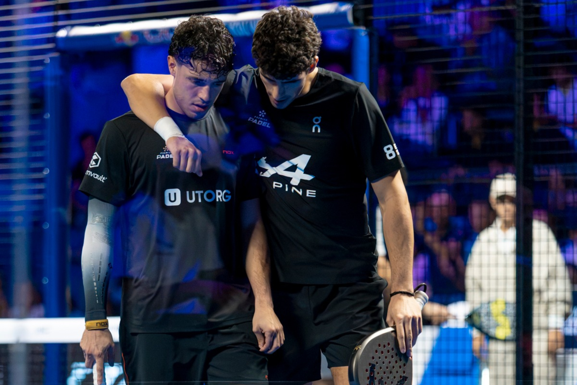Arturo Coello y Agustín Tapia en el P1 de Milán de Premier Padel. Premier Padel