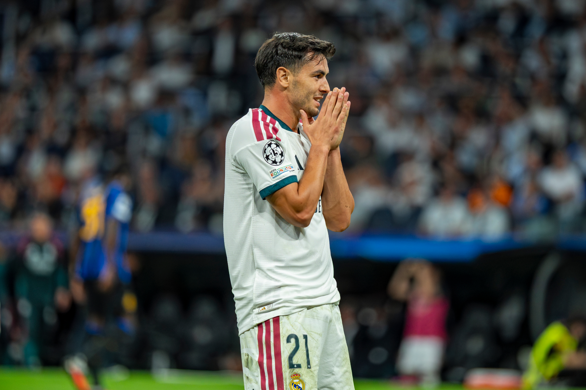 Brahim, durante el partido contra el Inter en el Bermabéu. CHEMA REY