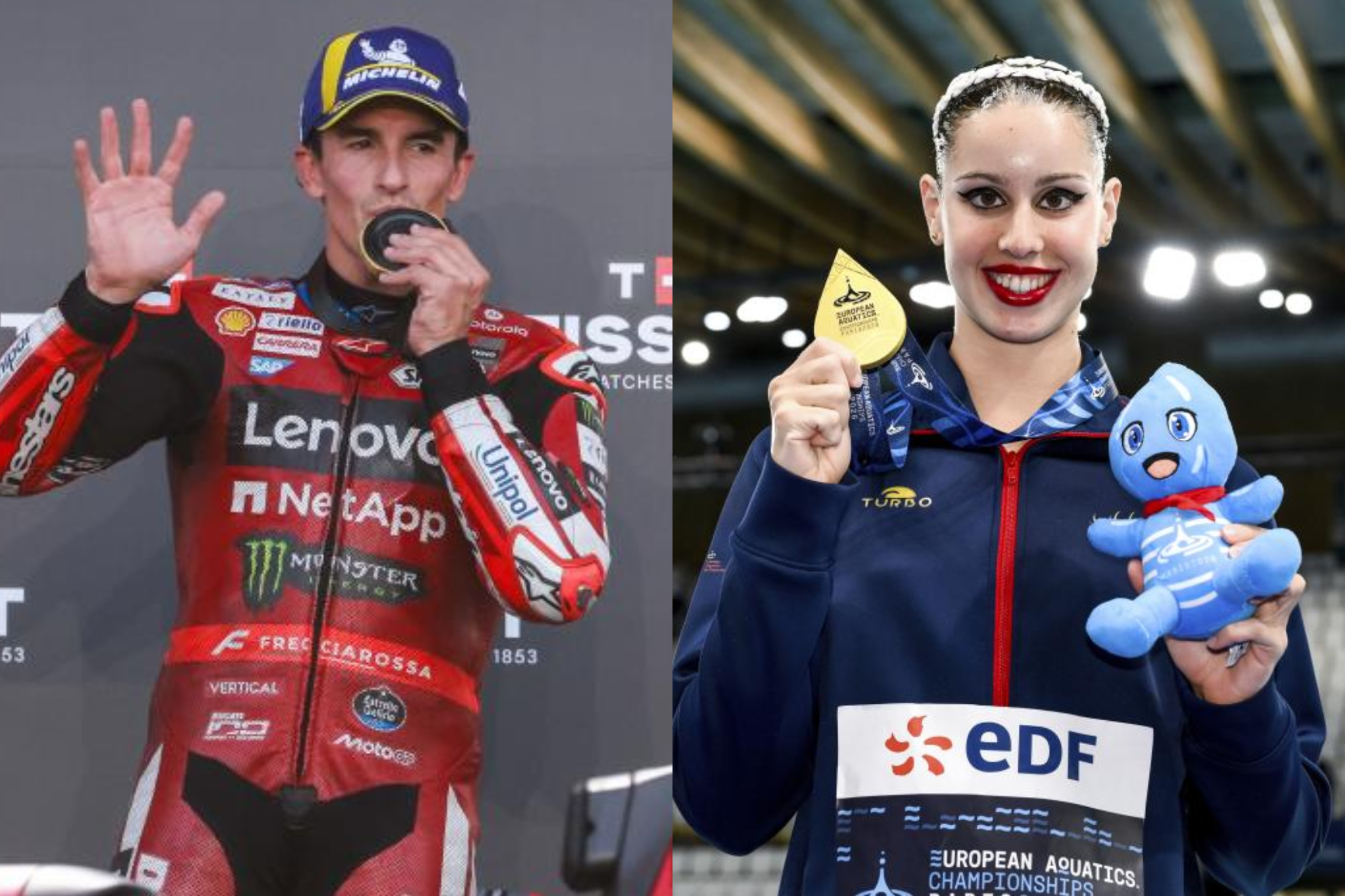 Marc Márquez e Iris Tió.