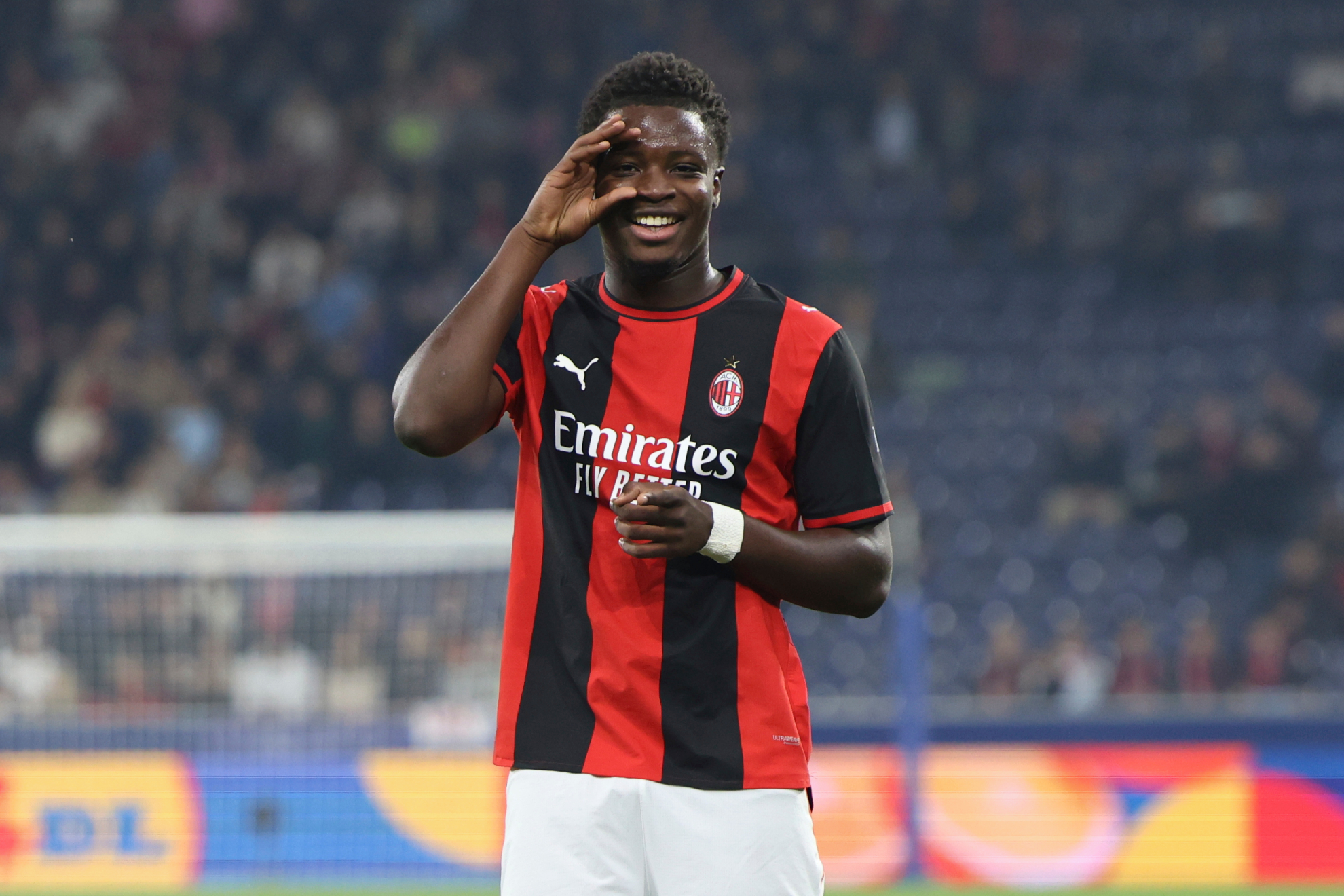 Alphadjo Cisse celebrando el primer gol contra el Salzburgo Alexandra Beier