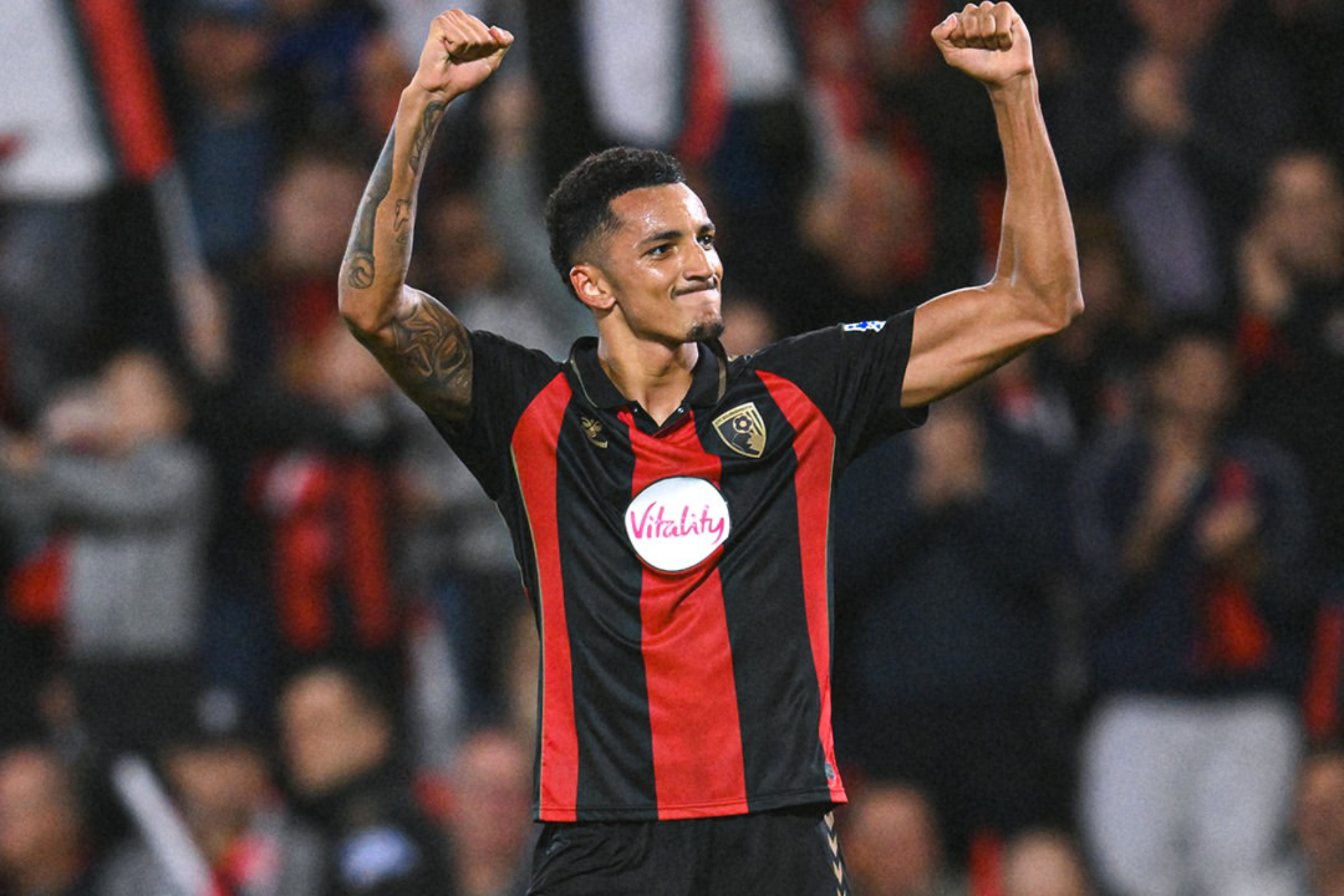 Álvaro Rodríguez celebrando su gol contra el Sturn Graz Bournemouth vía X