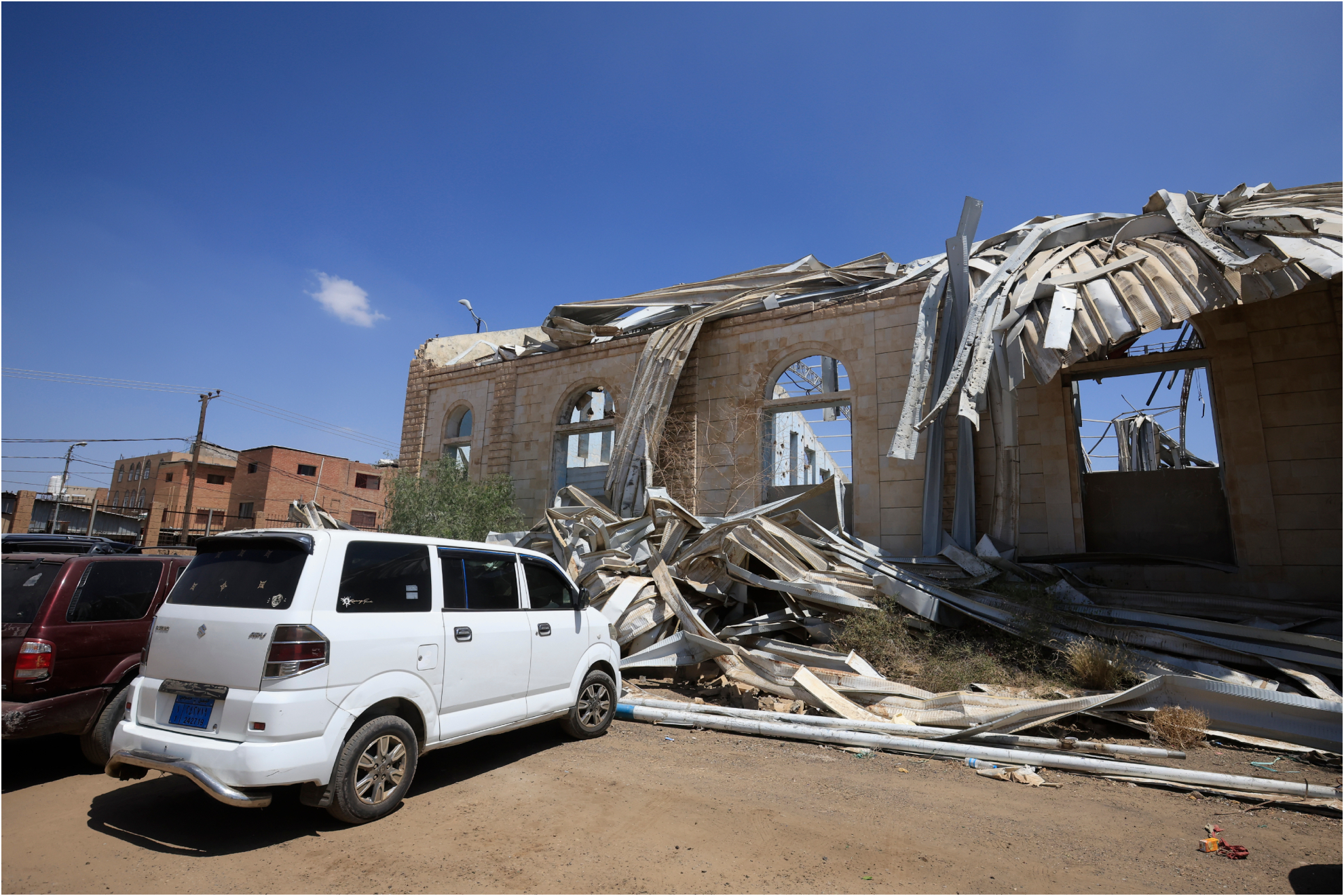Imagen de uno de los destrozos causados en la zona del conflicto.
