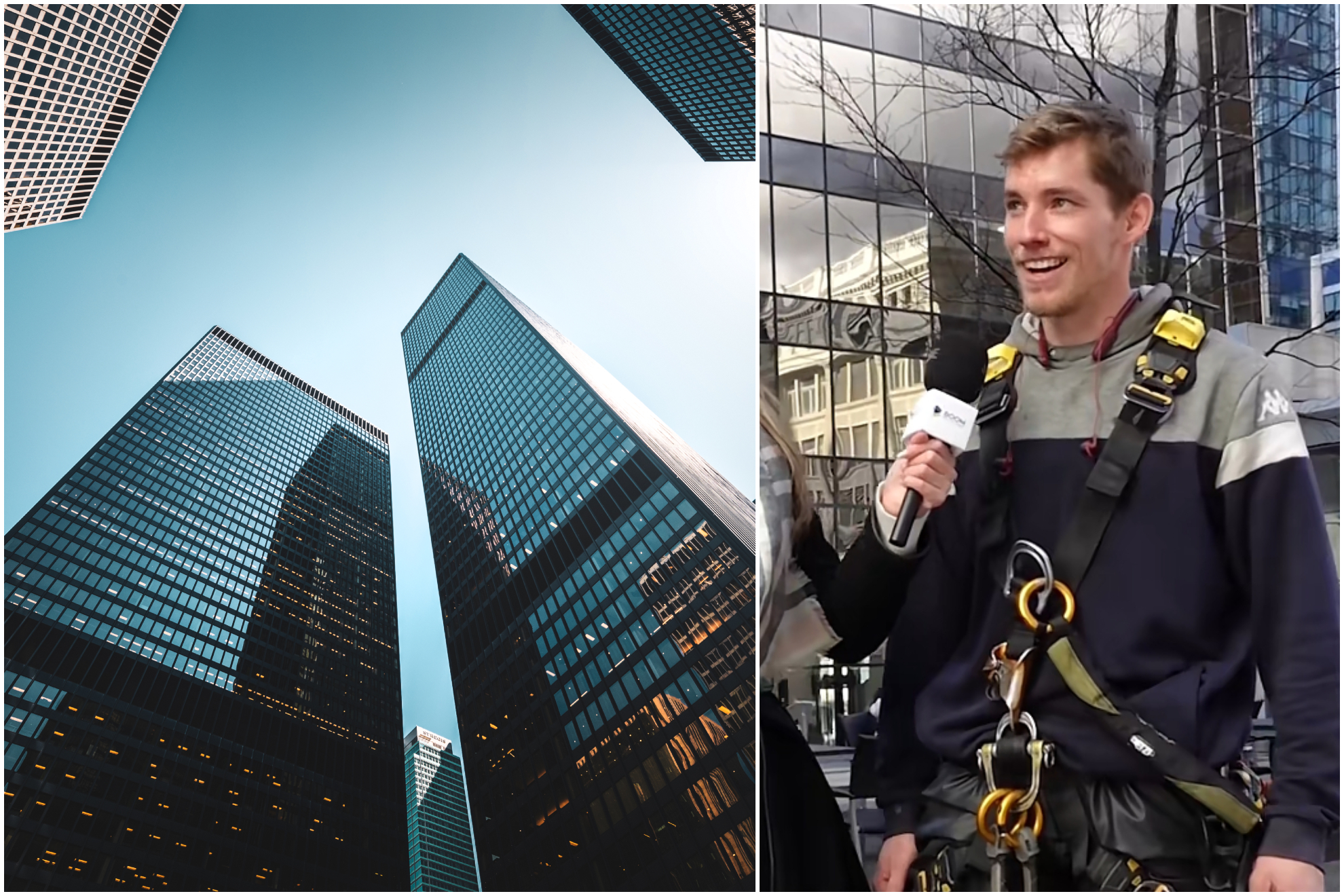 Limpiador de ventanas de rascacielos en Vancouver explica su salario. Getty / TikTok