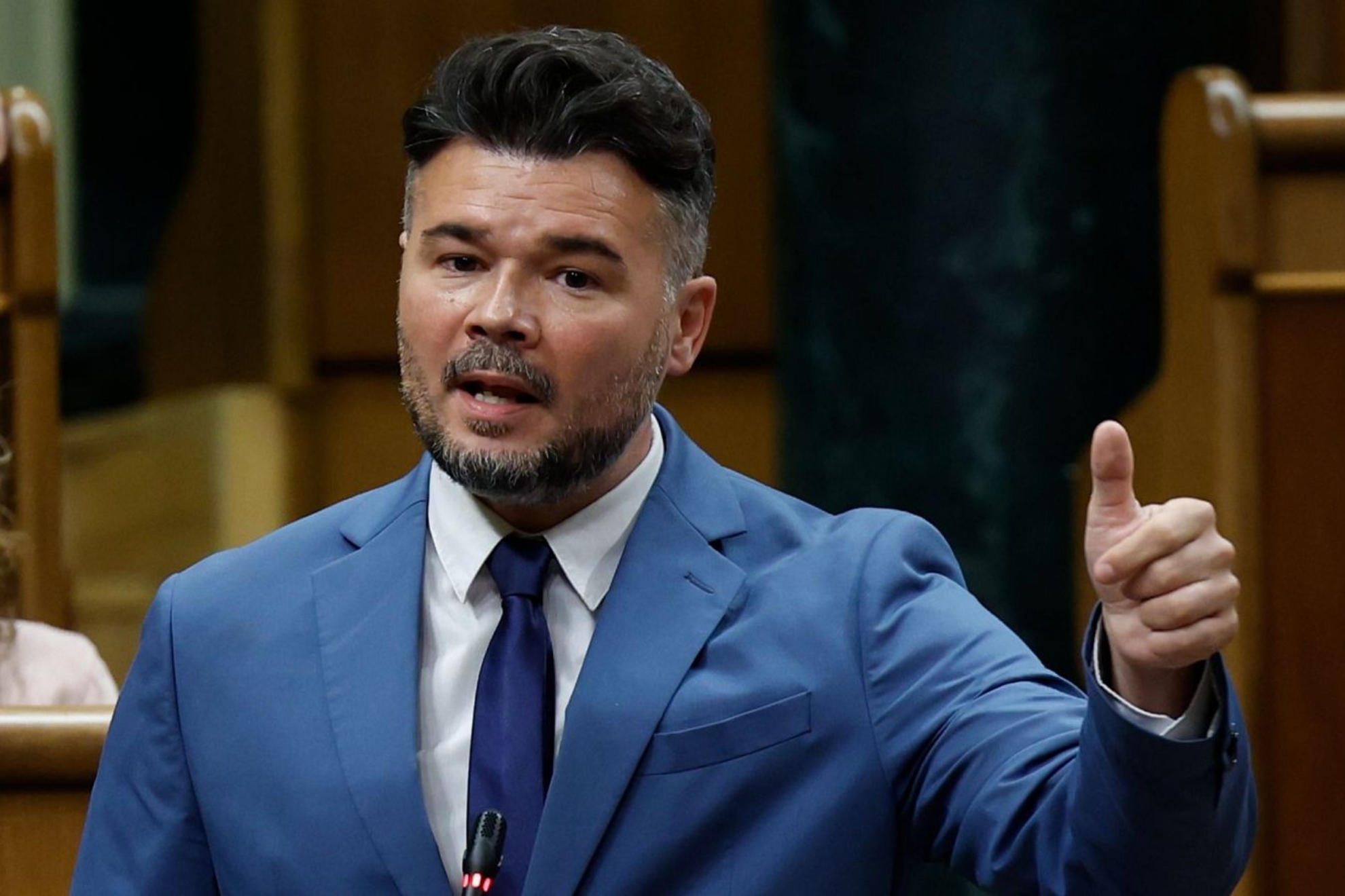 Rufián y su nuevo libro antes de las elecciones generales. EFE