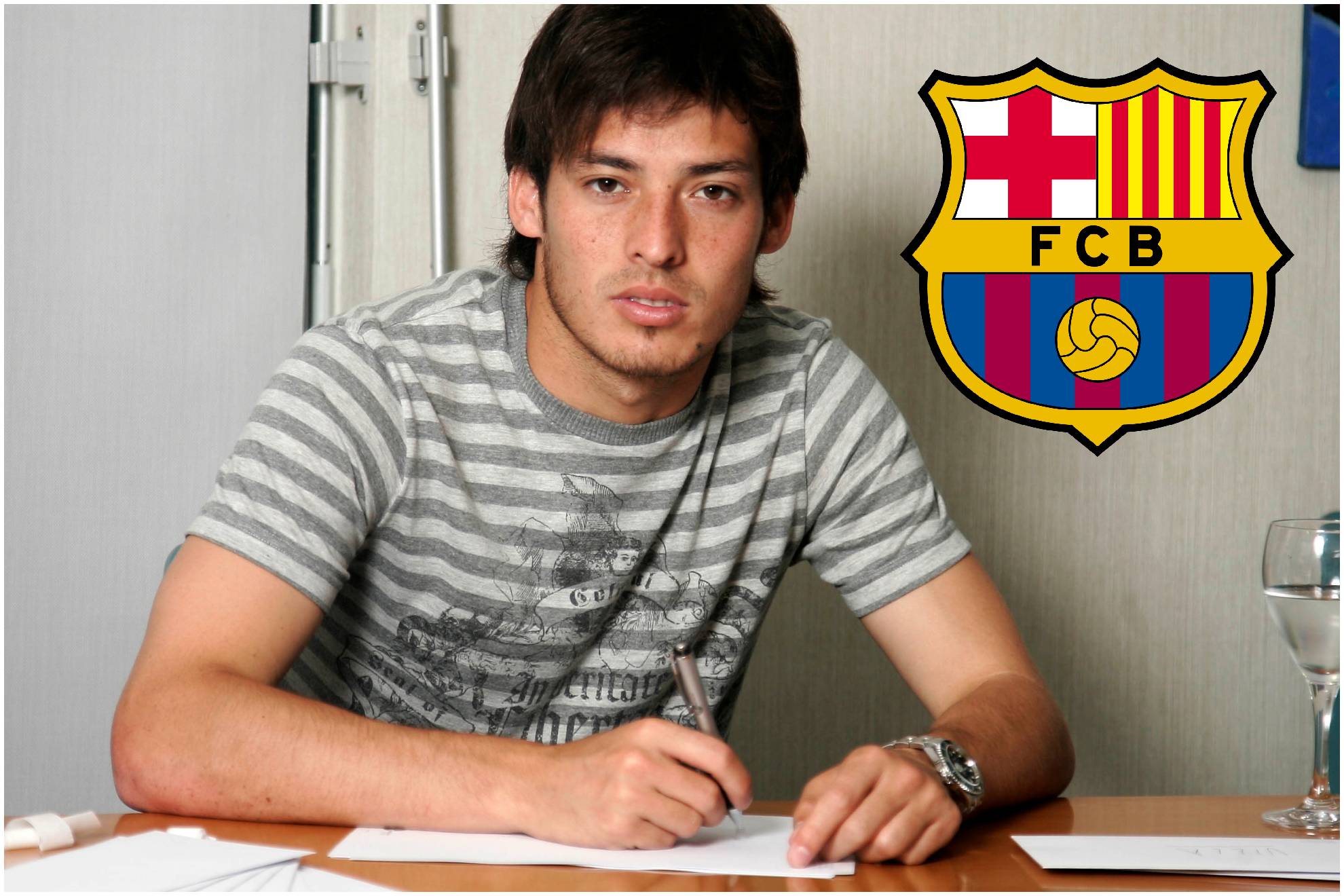 David Silva en un reportaje para MARCA en 2008 antes de la Eurocopa.