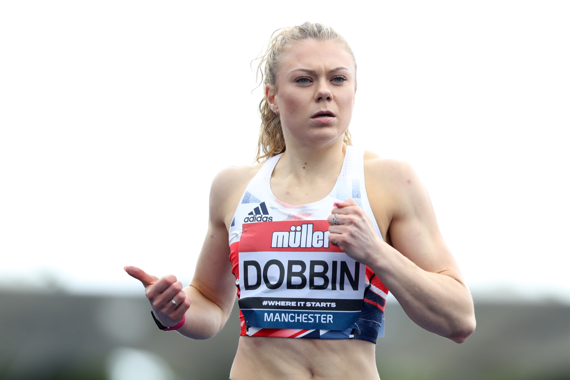Beth Dobbin, en los Campeonatos de Atletismo de Gran Bretaña. Getty Images