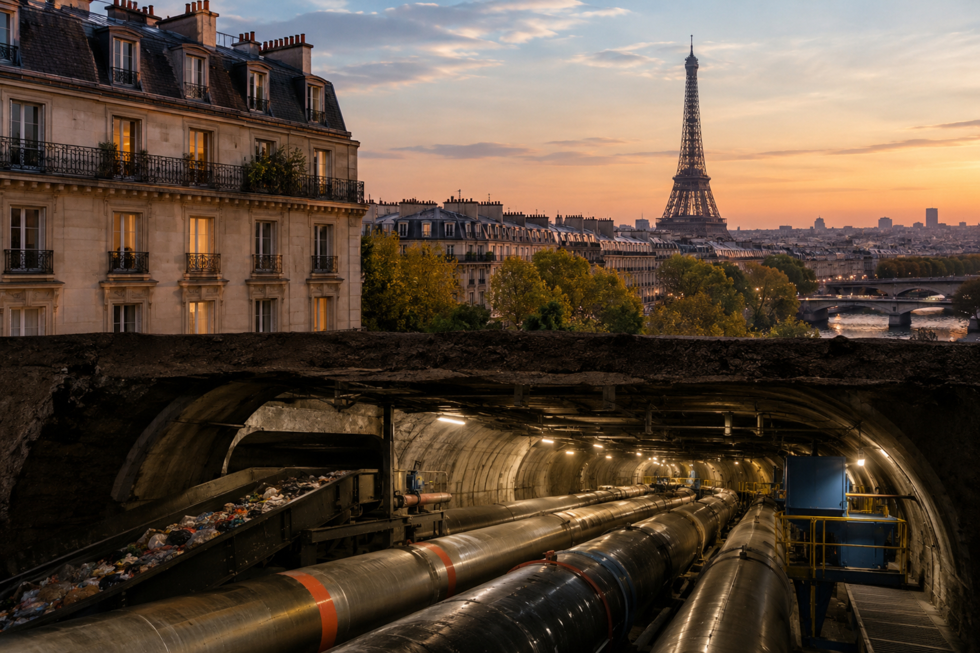 Paris y los tubos que dan calor a los hogares IA