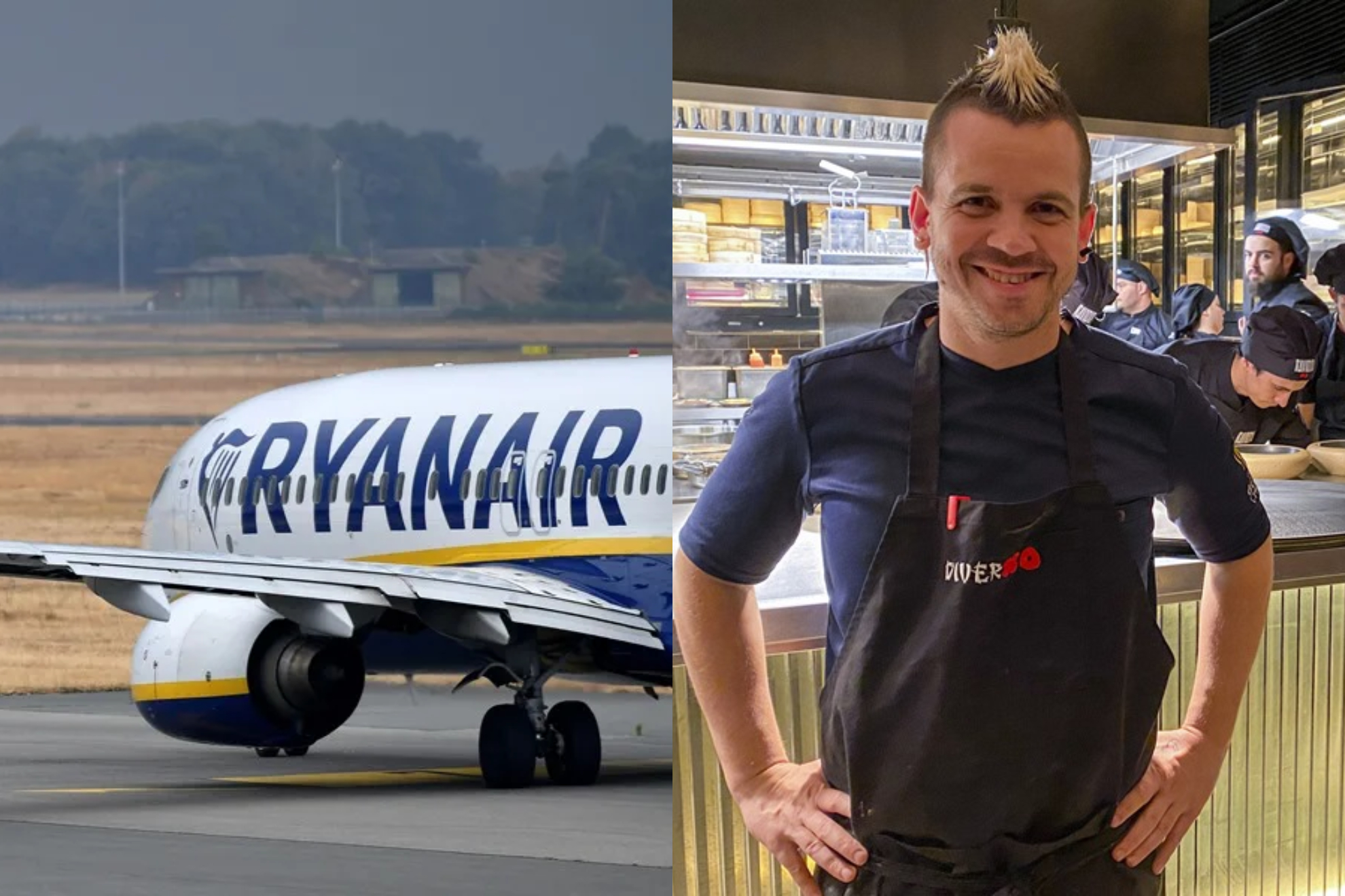Ryanair izquierda, Dabiz Muñoz derecha EFE