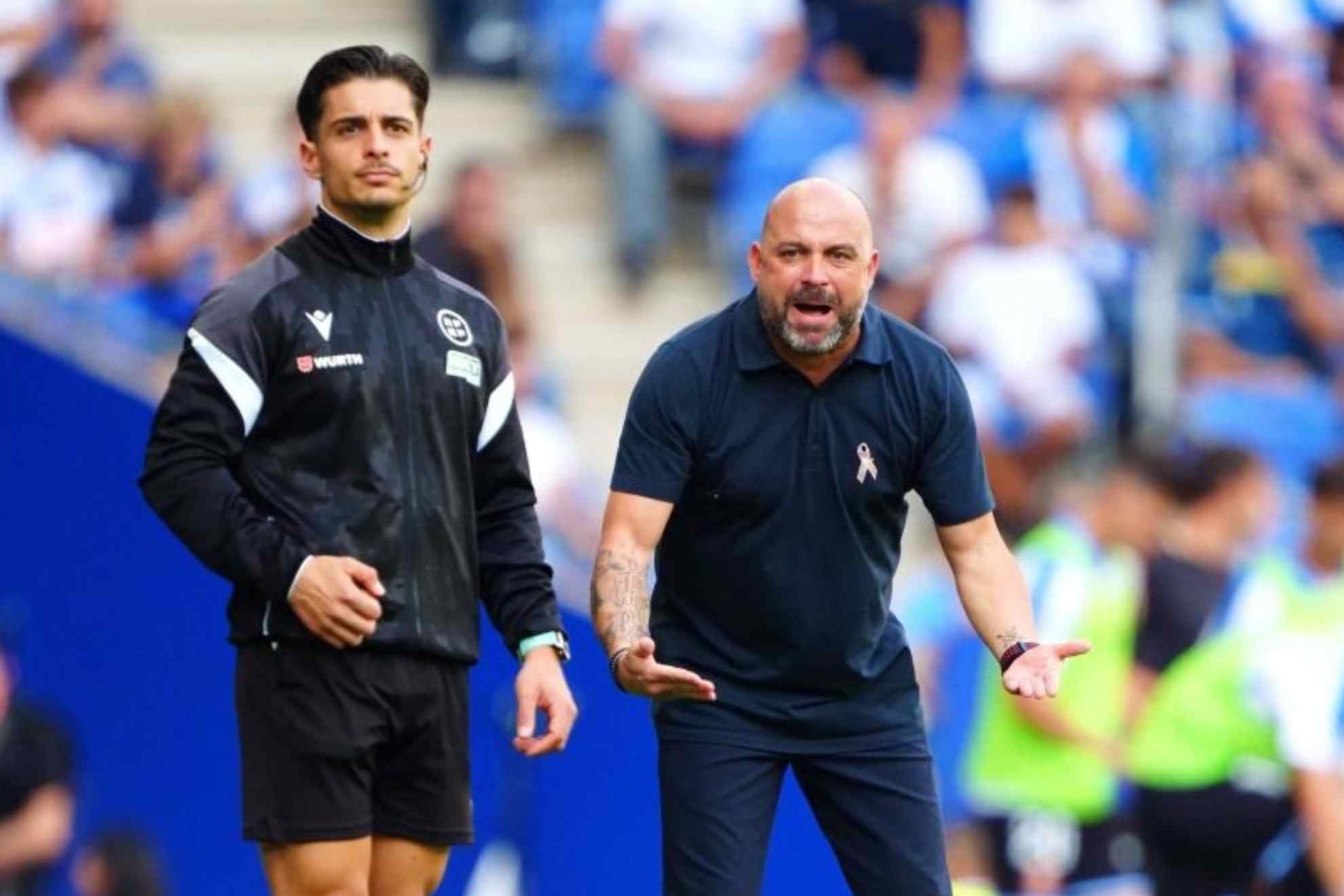 Manolo González, en un momento del partido contra el Atlético. LALIGA