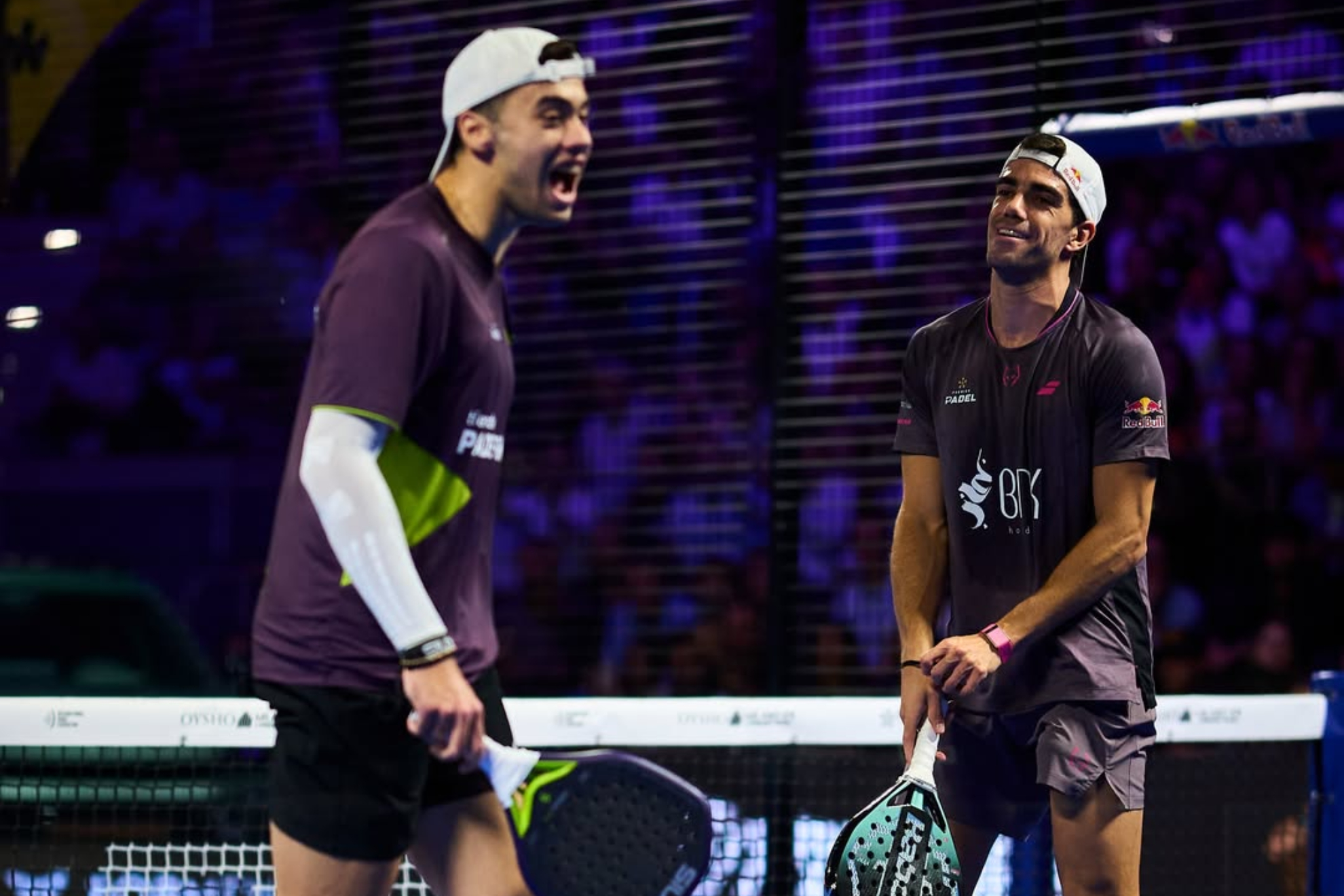 Lebrón y Augsbuger celebrando la victoria. Premier Padel