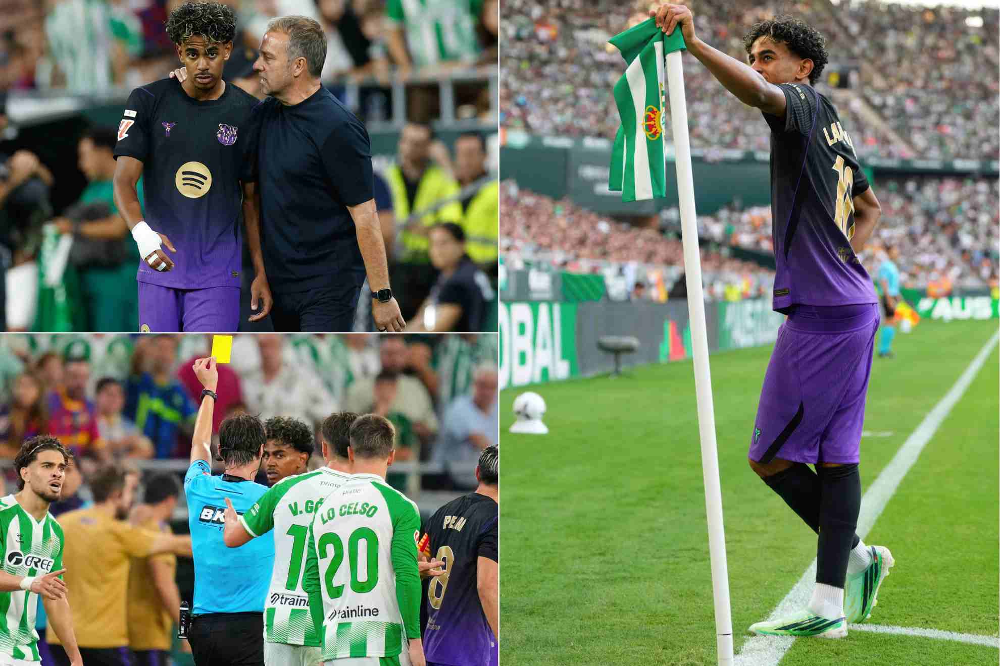 Lamine Yamal, durante el partido ante el Betis