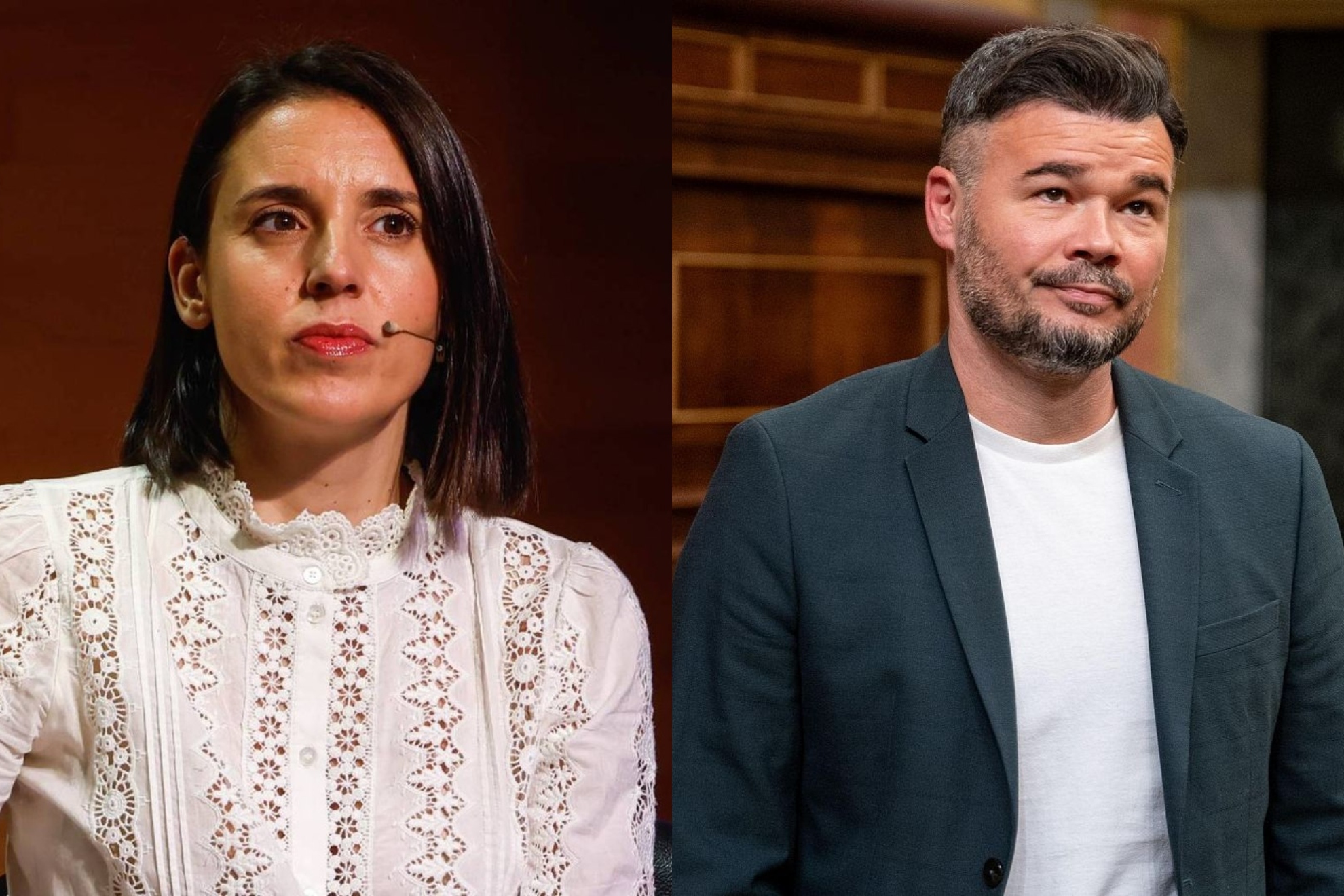 Irene Montero y Gabriel Rufián.