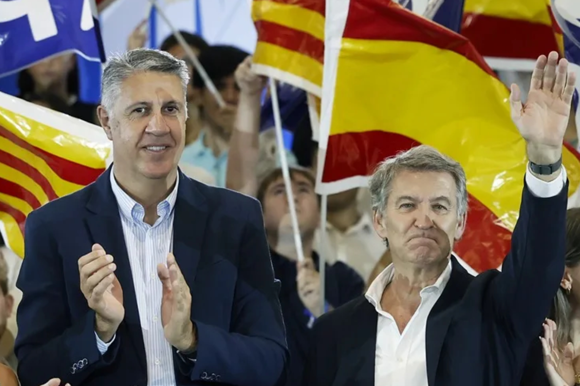 La broma de Xavier García Albiol sobre los gallegos delante del propio Feijóo EFE