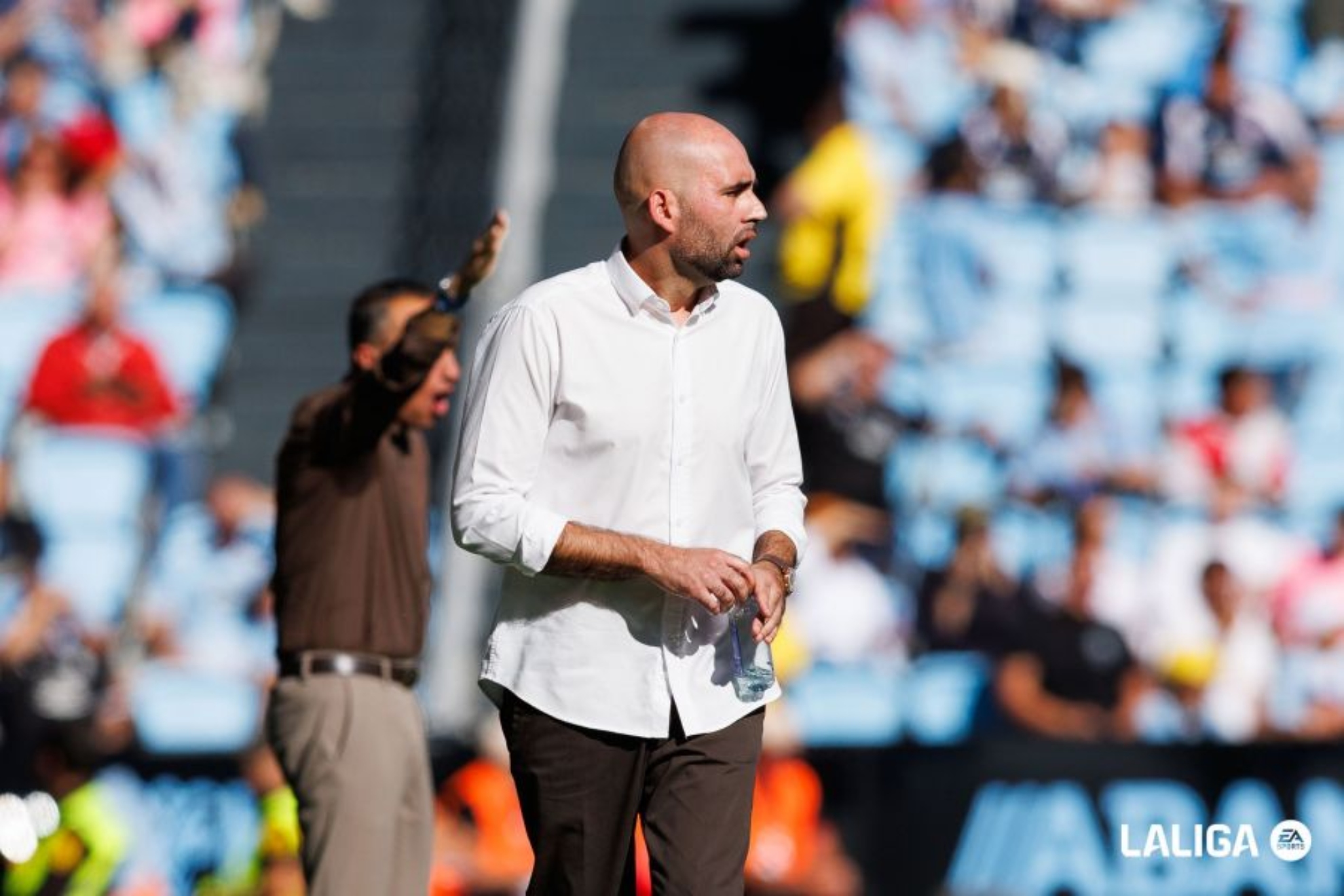 Claudio Giráldez, entrenador del Celta, en un momento del encuentro ante el Alavés. LALIGA