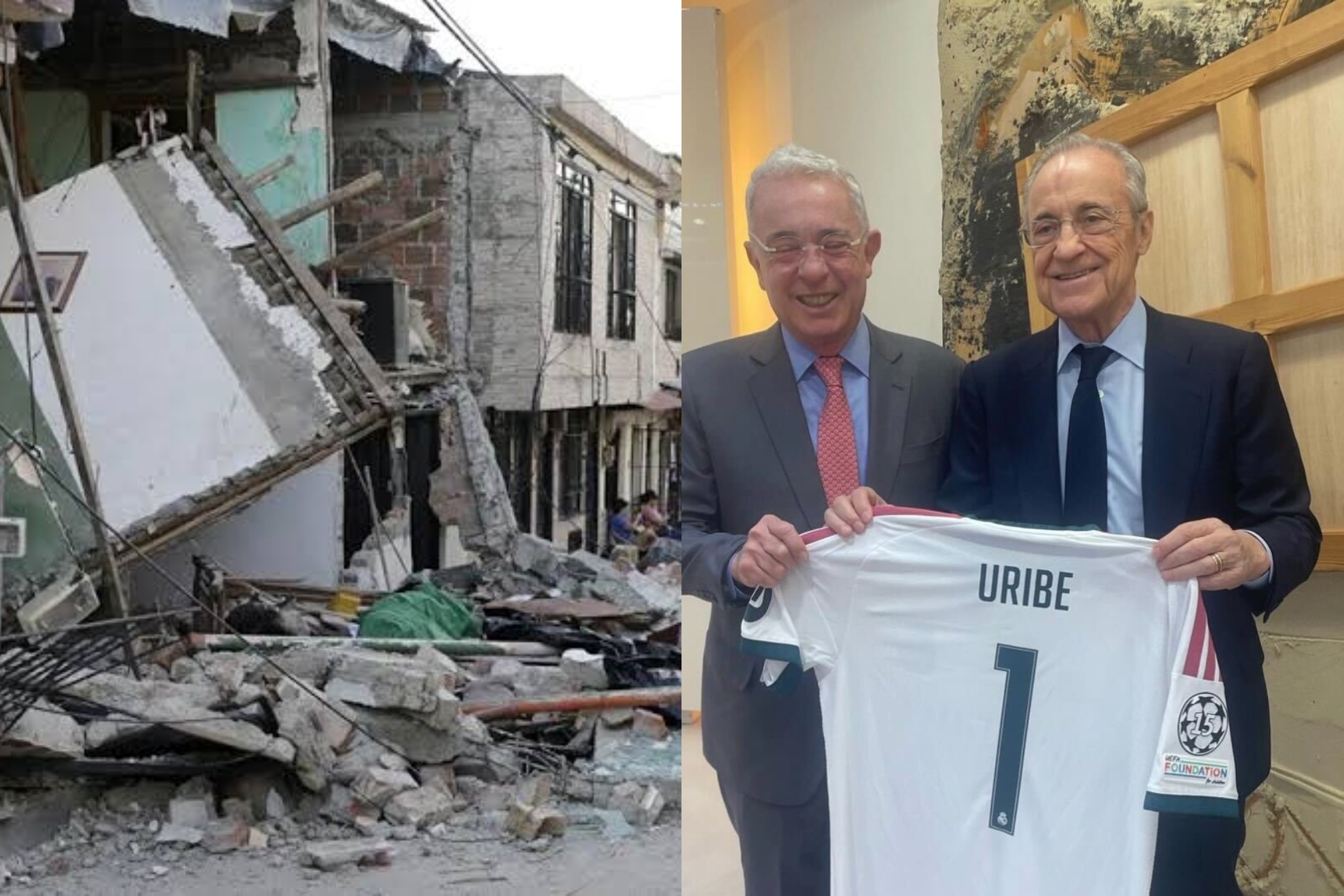 Expresidente Álvaro Uribe sella alianza con Florentino Pérez para apoyar a comunidades y víctimas. Instagram