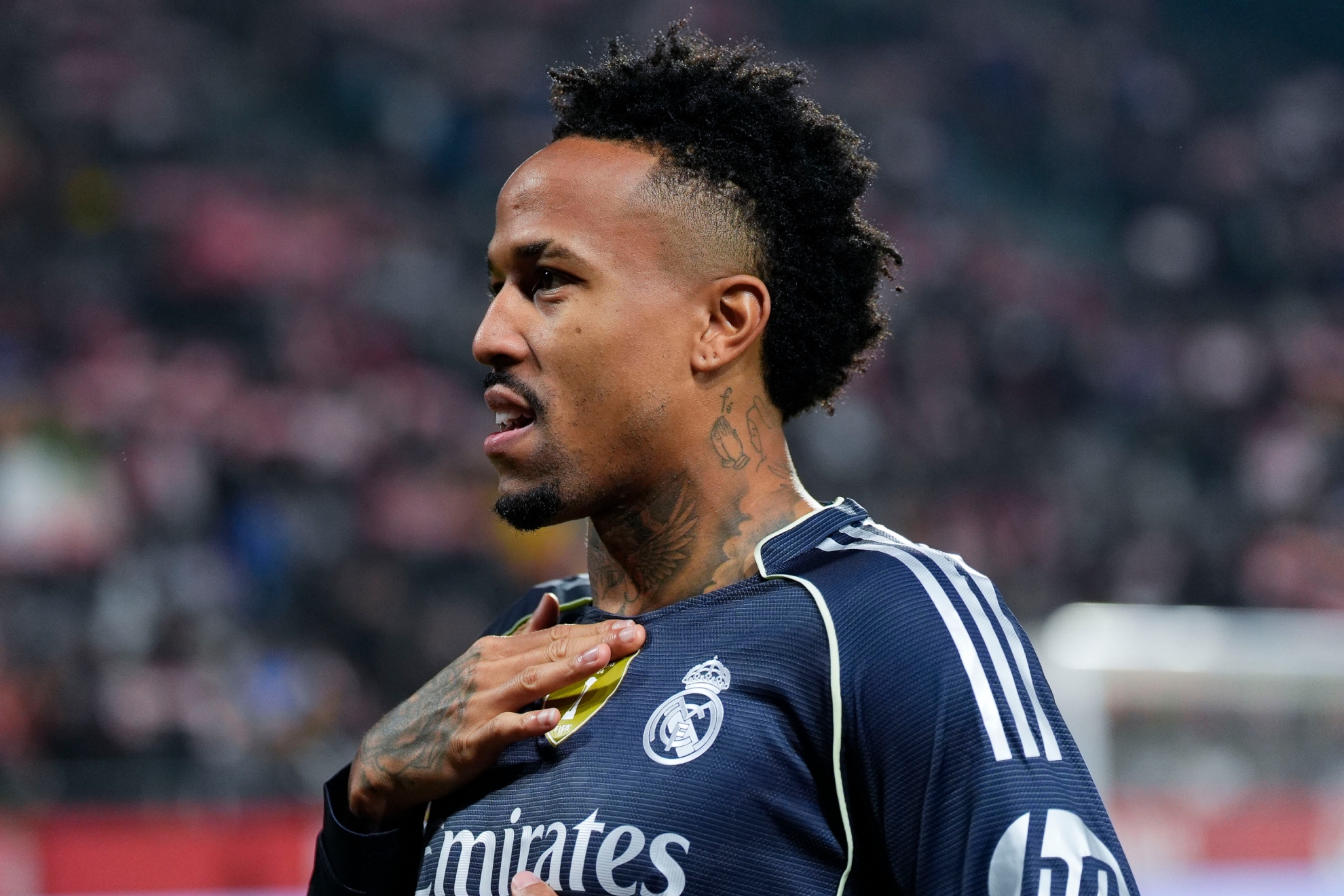 Militao en un partido de la temporada pasada. EFE