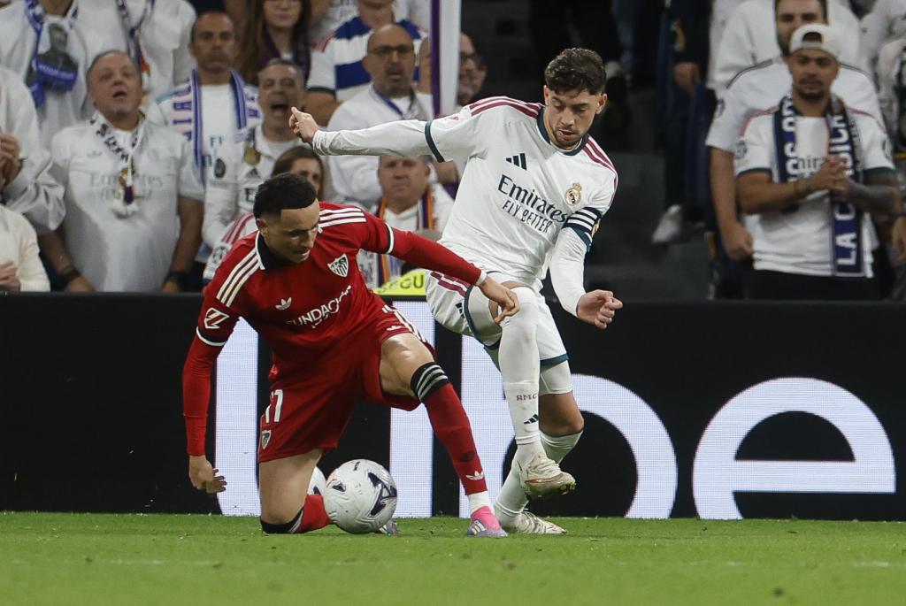 Valverde durante el partido frente al Sevilla.