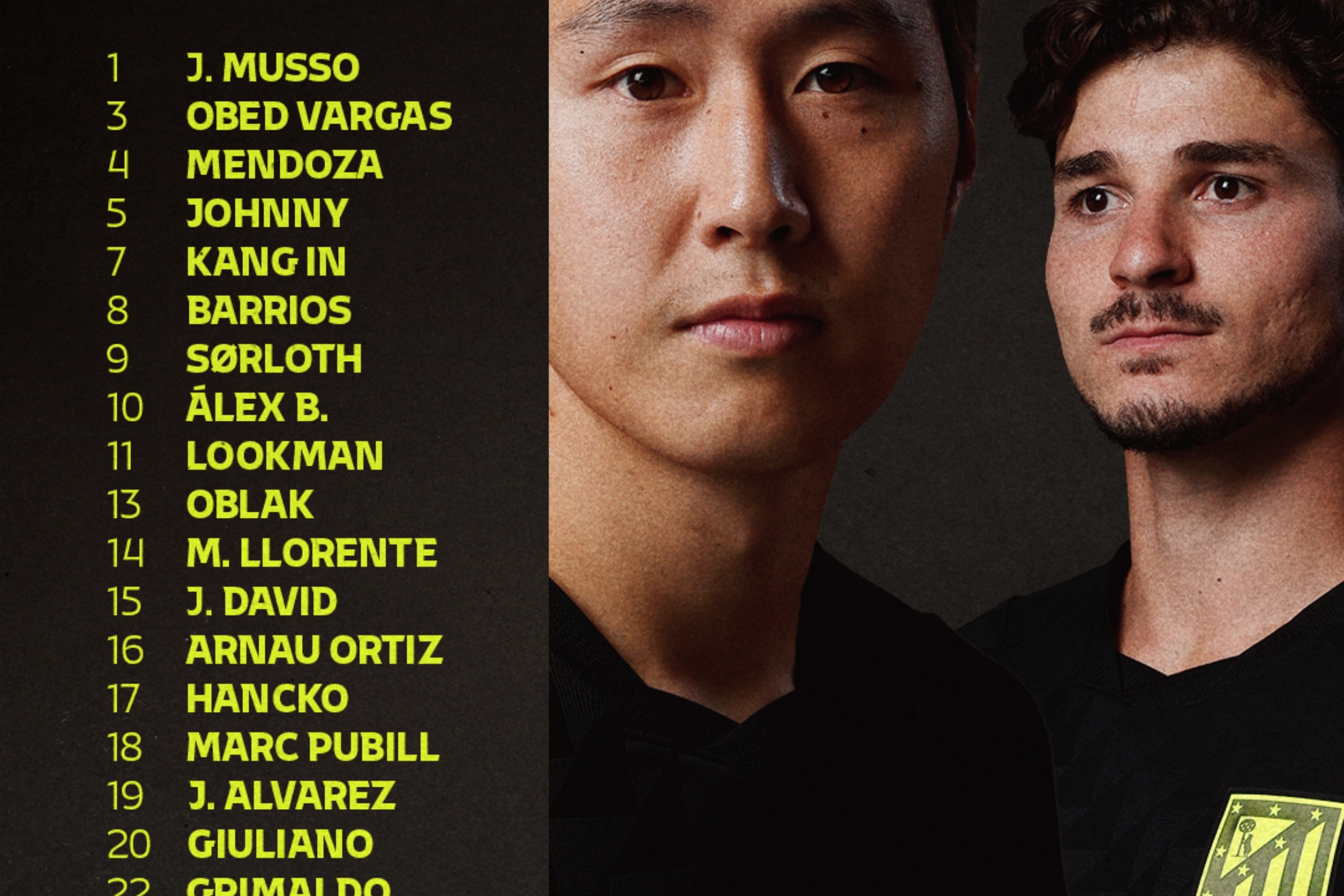 La lista del Cholo.