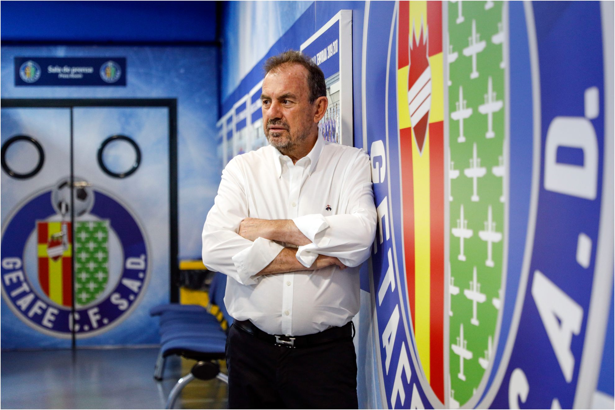 Ángel Torres, en las instalaciones del Getafe. SERGIO ENRÍQUEZ