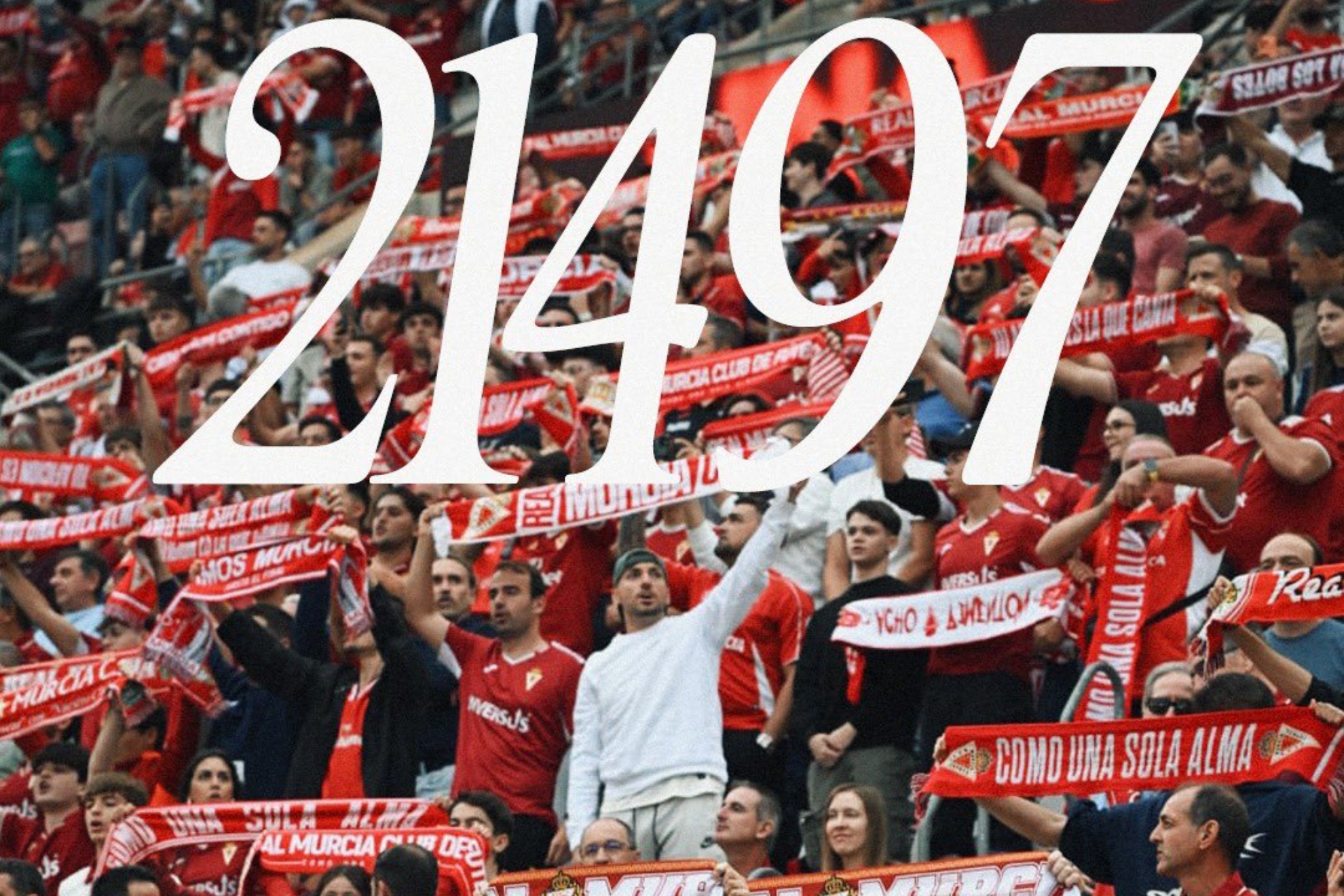 El Murcia difundió en sus redes sociales la gran entrada ante el Zaragoza.