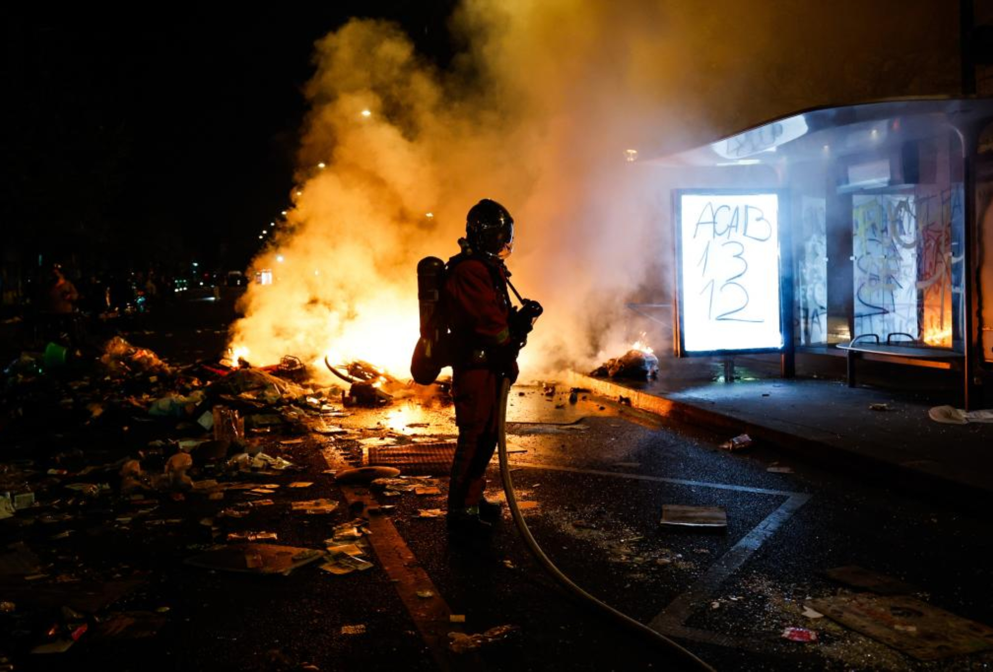 Imagen de los disturbios de París