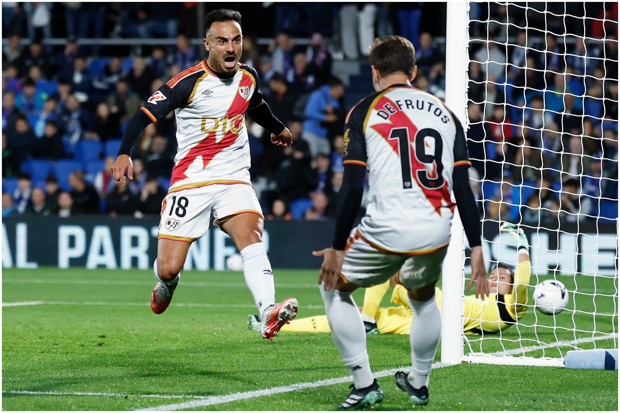 Álvaro García celebrando el gol ante el Getafe. CHEMA REY