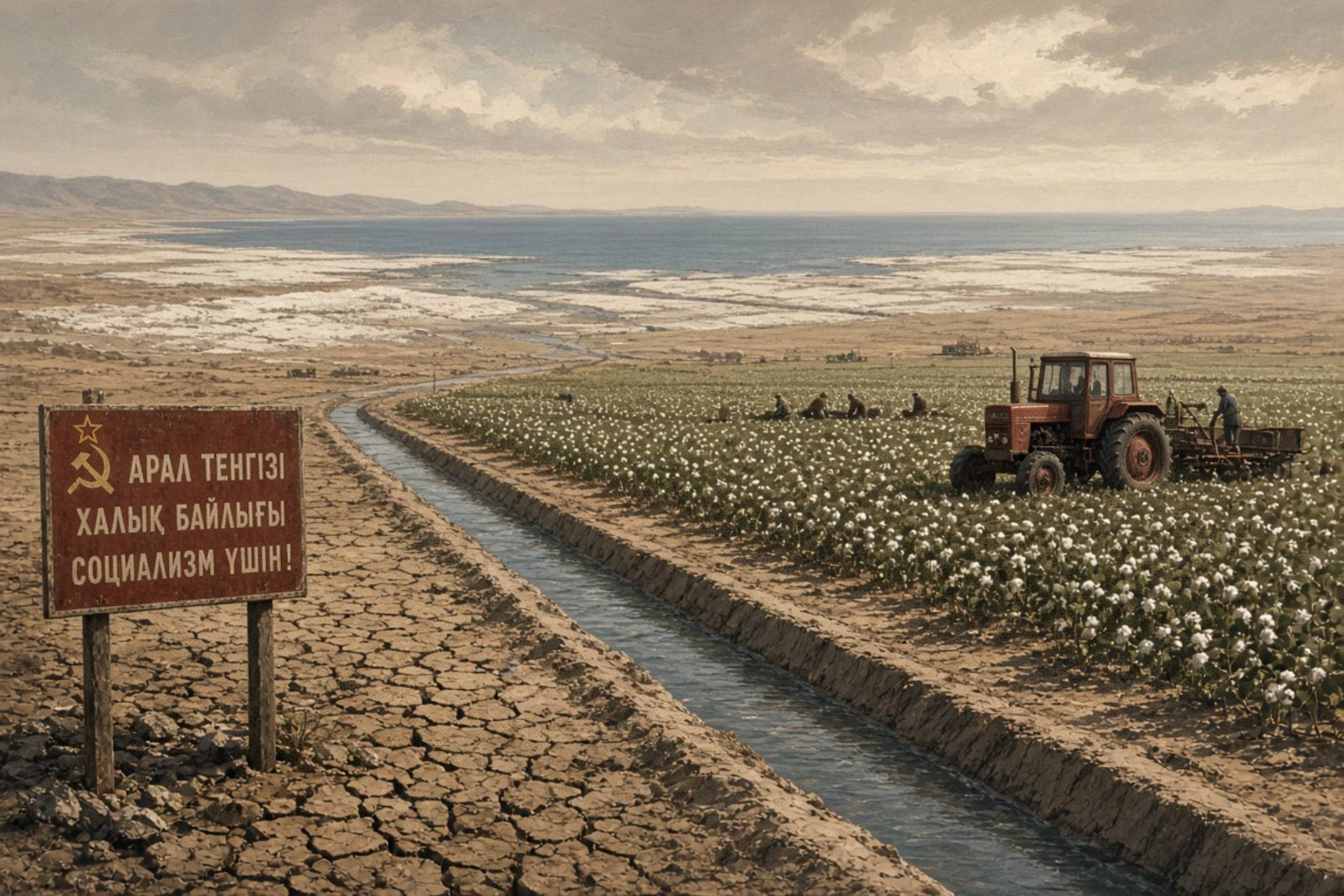 Campo de algodón. Creada con IA.