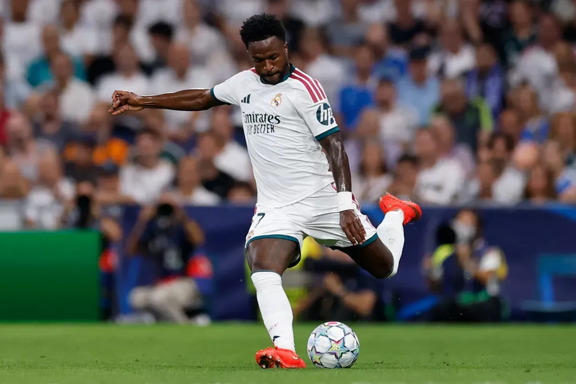 Vinicius en un partido de Champions. REALMADRID.COM