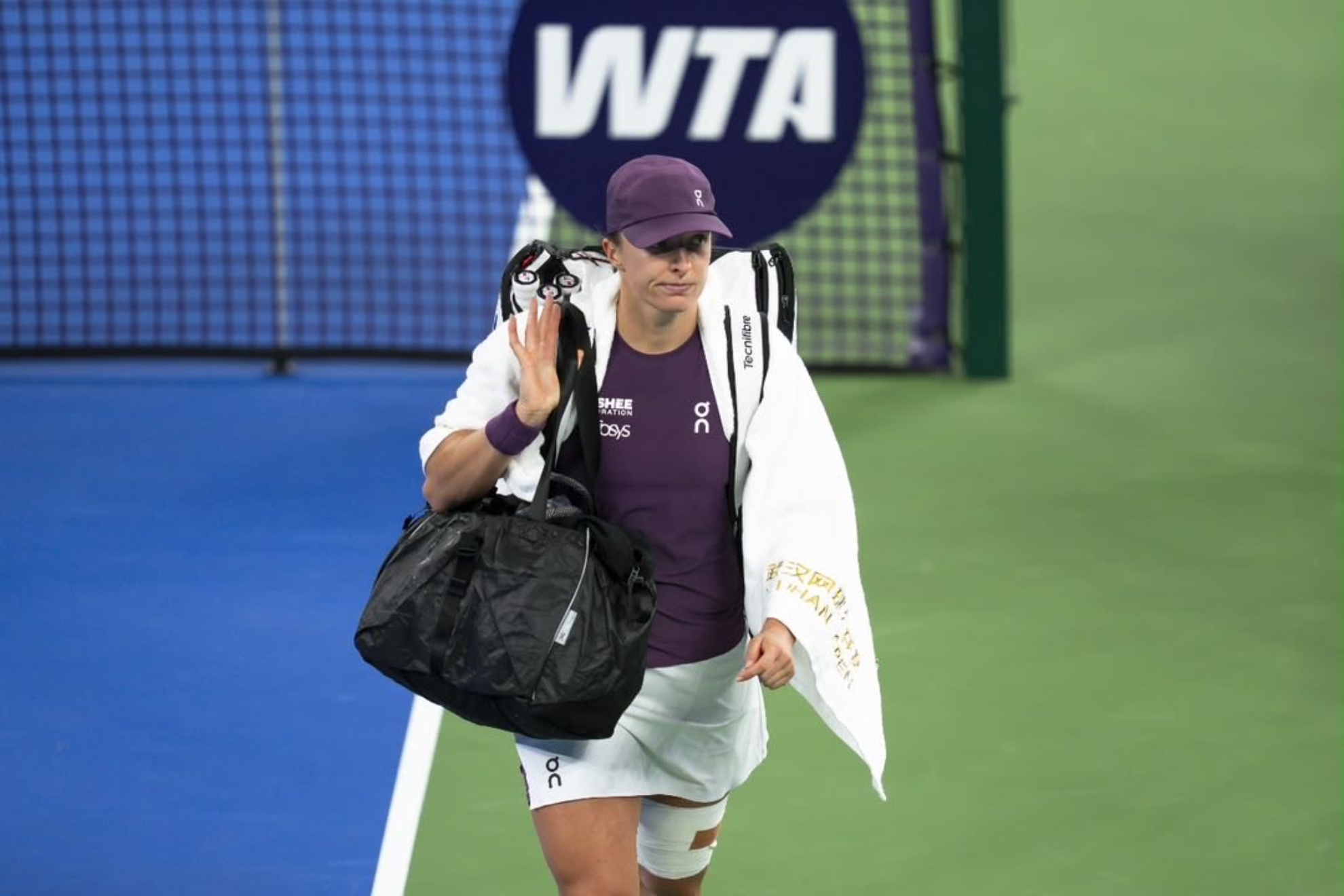Swiatek tras perder en Wuhan. WTANingboOpen