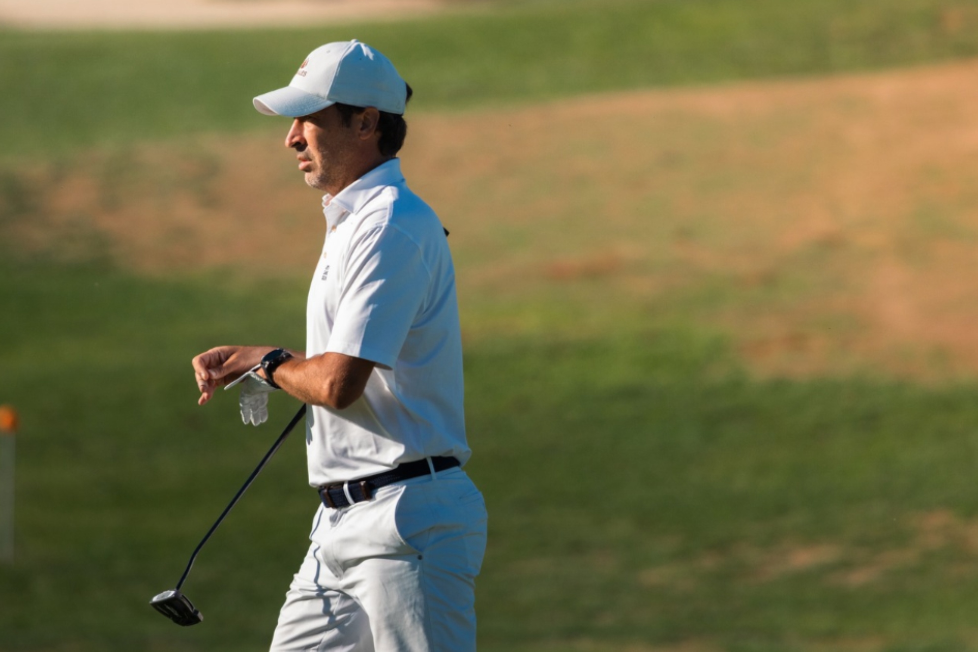 Raúl González, durante la jornada