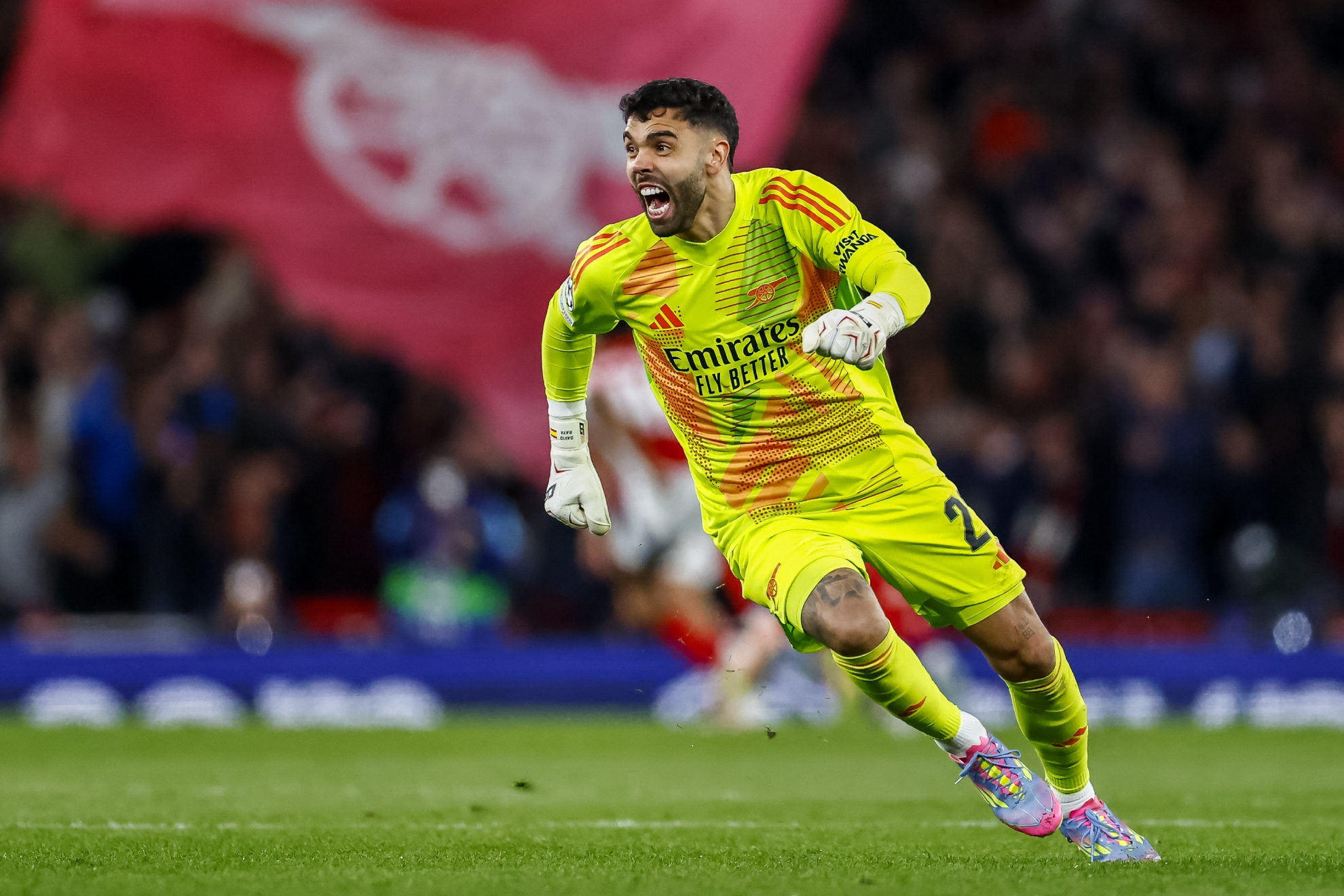 David Raya, con el Arsenal. EFE.