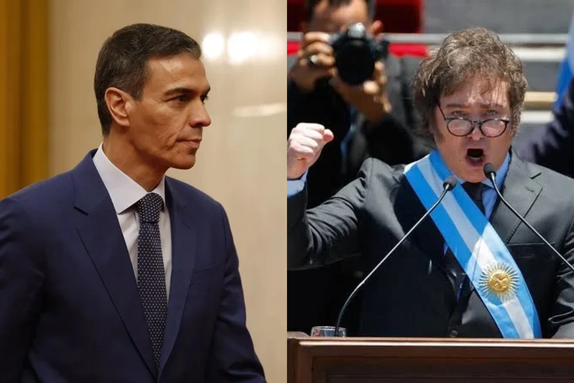 Milei llama "impresentable dictador" a Pedro Sanchez