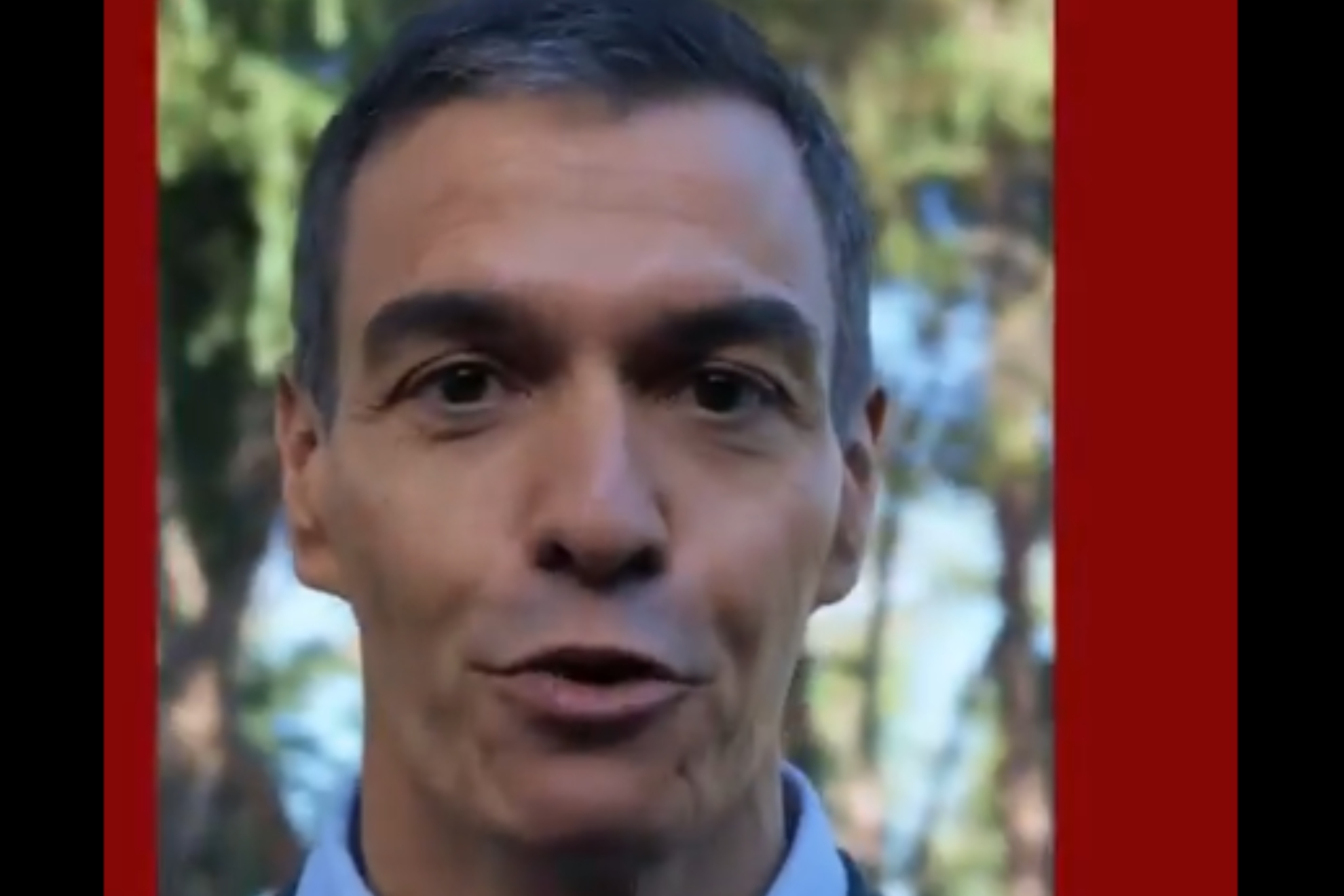 Pedro Sánchez en su vídeo a Milei. X P. Schez